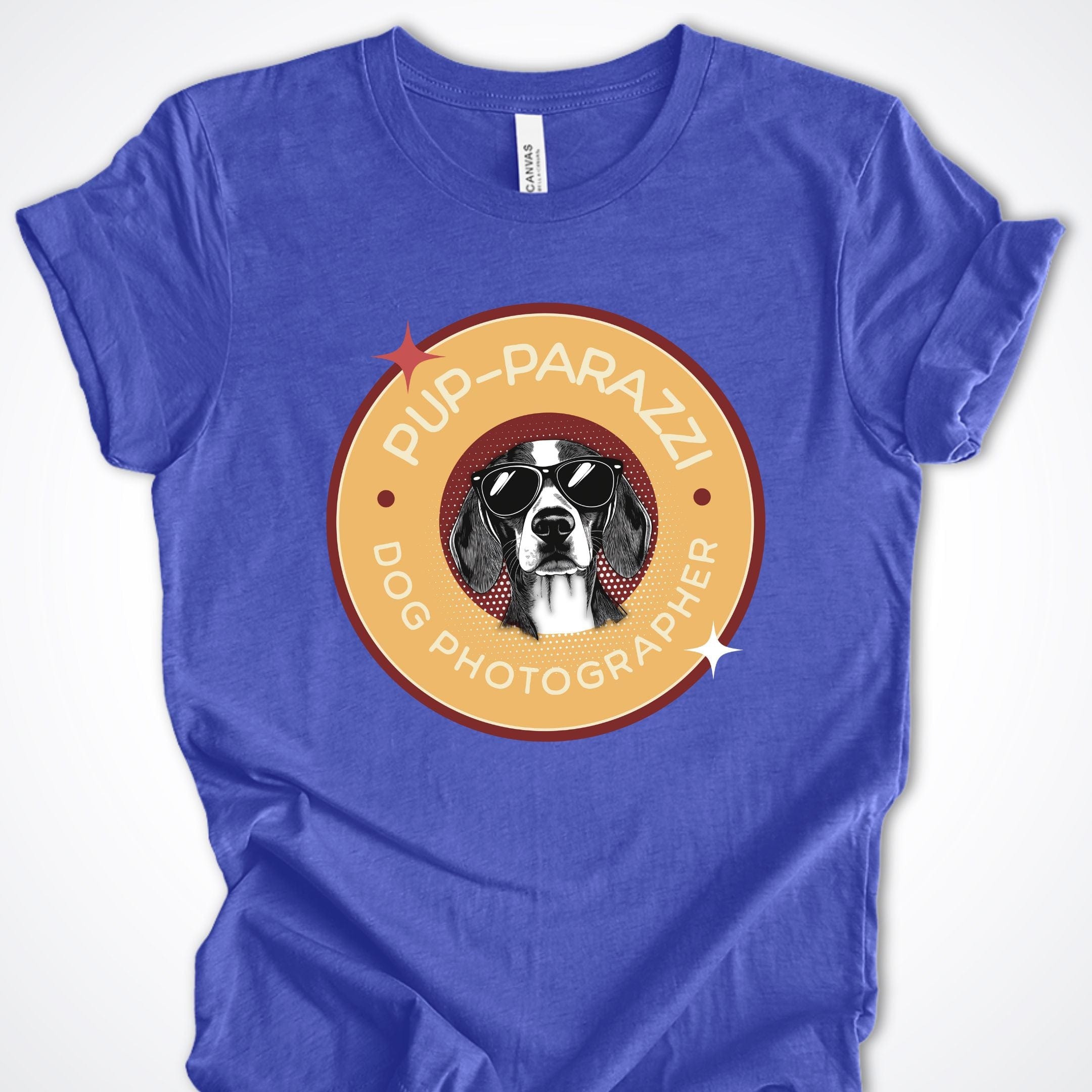 T-Shirt Heather True Royal / S Pup-parazzi Beagle Premium Unisex T-Shirt ReallyintoDogs