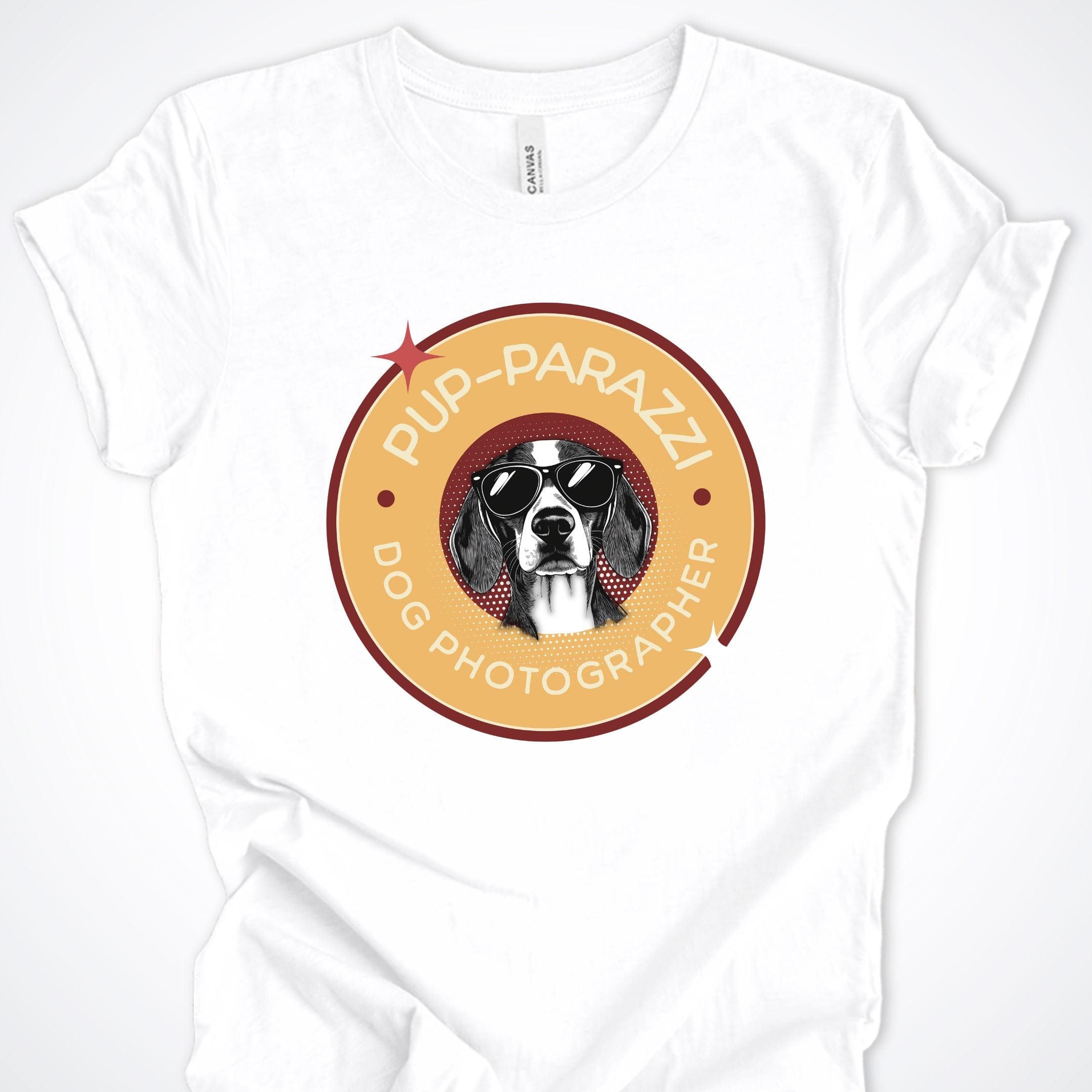 T-Shirt White / S Pup-parazzi Beagle Premium Unisex T-Shirt ReallyintoDogs