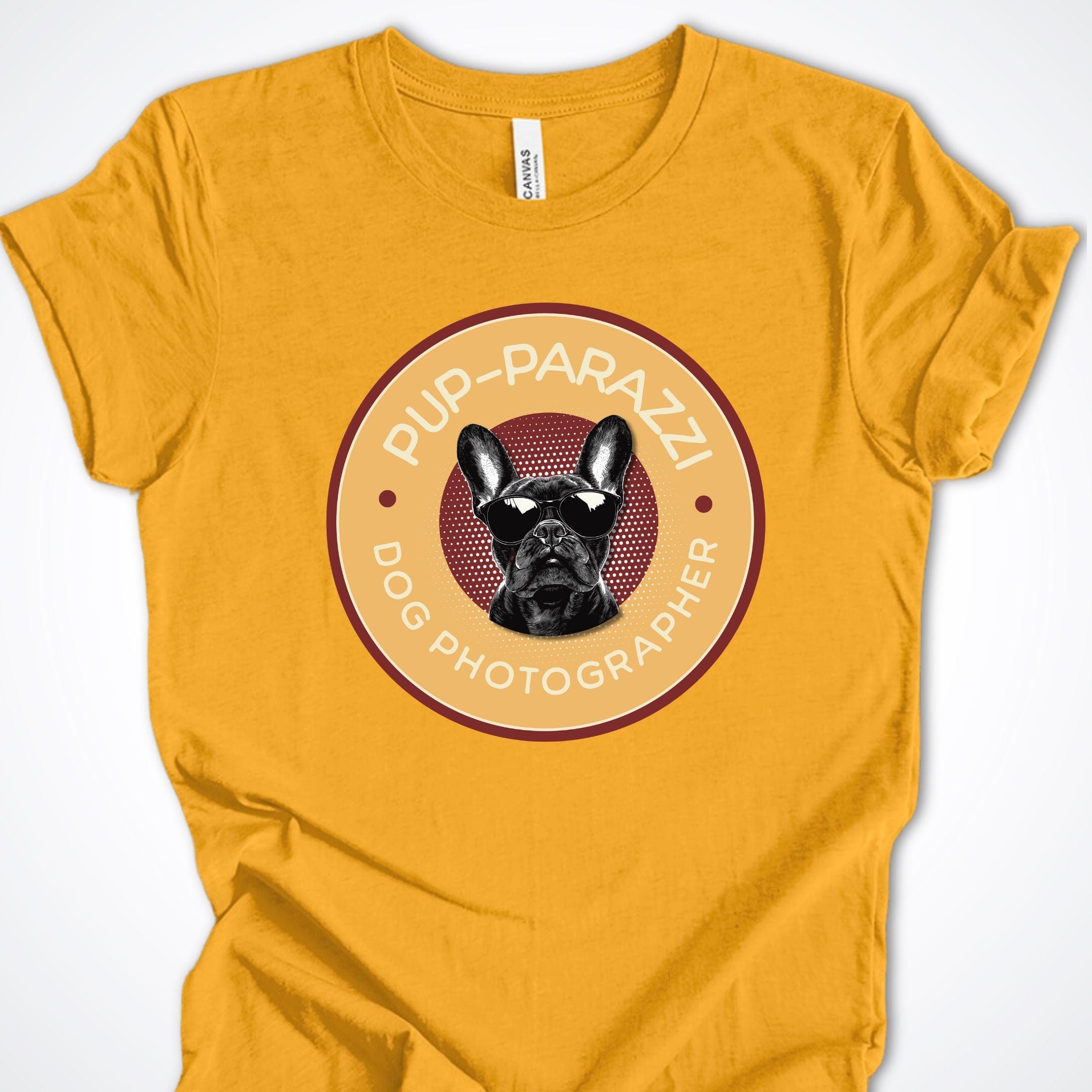 T-Shirt Gold / S Pup-parazzi Bulldog Premium Unisex T-Shirt ReallyintoDogs