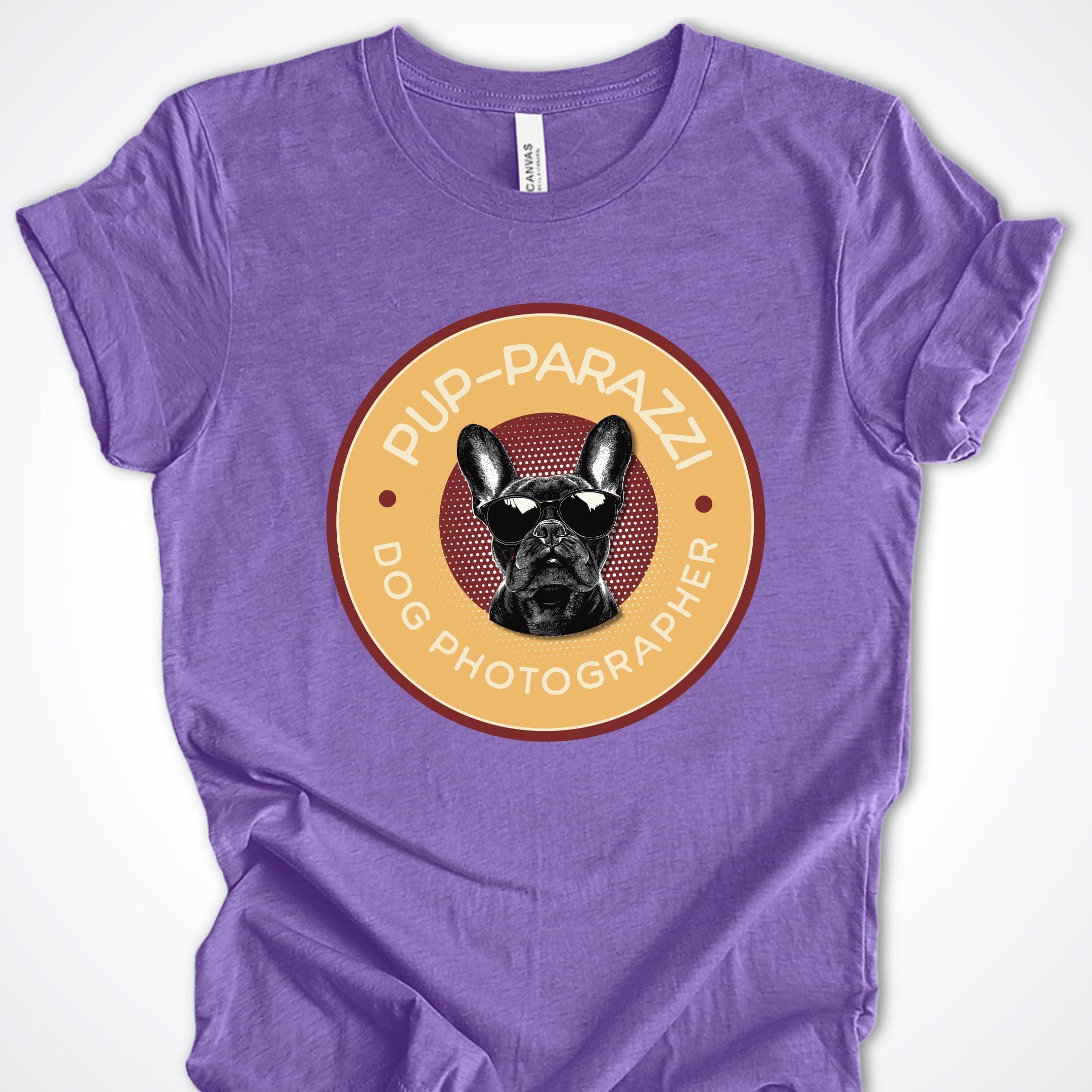 T-Shirt Heather Team Purple / S Pup-parazzi Bulldog Premium Unisex T-Shirt ReallyintoDogs