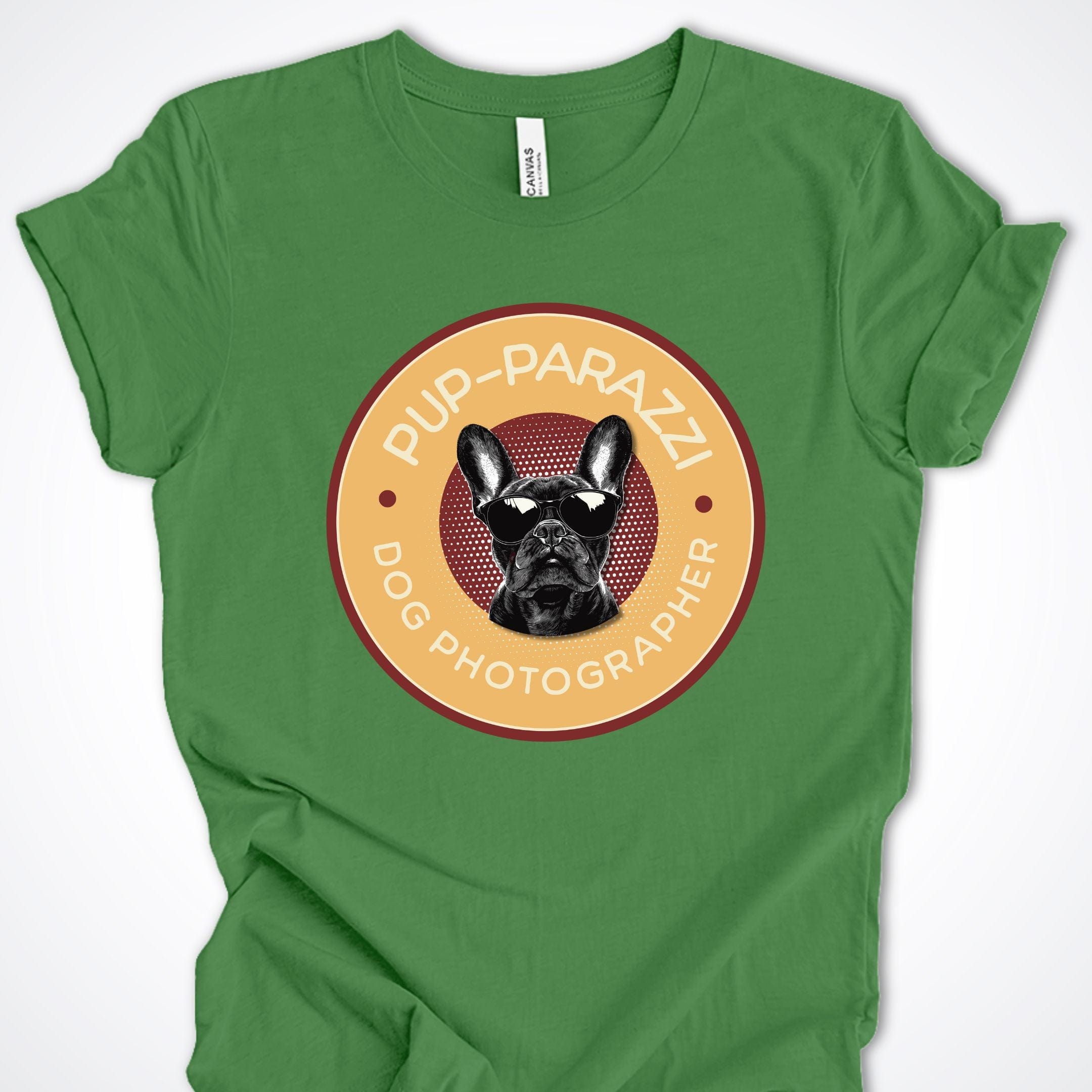 T-Shirt Leaf / S Pup-parazzi Bulldog Premium Unisex T-Shirt ReallyintoDogs