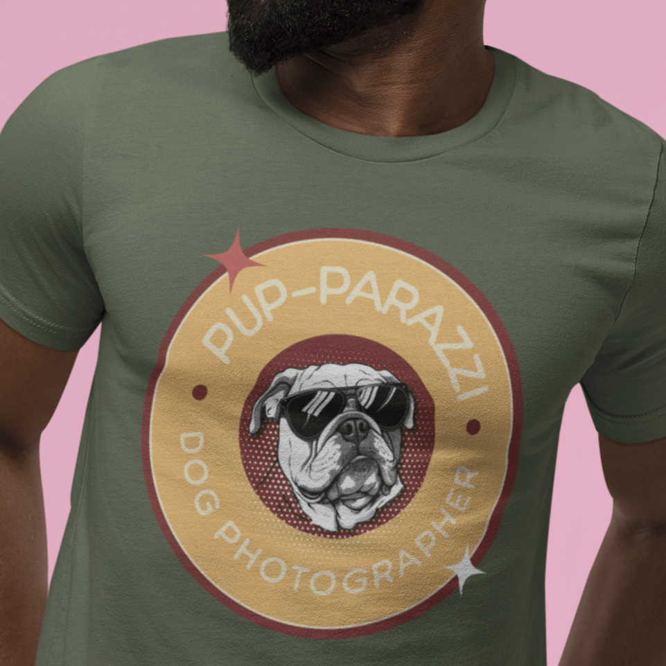 T-Shirt Pup-parazzi Bulldog Premium Unisex T-Shirt ReallyintoDogs