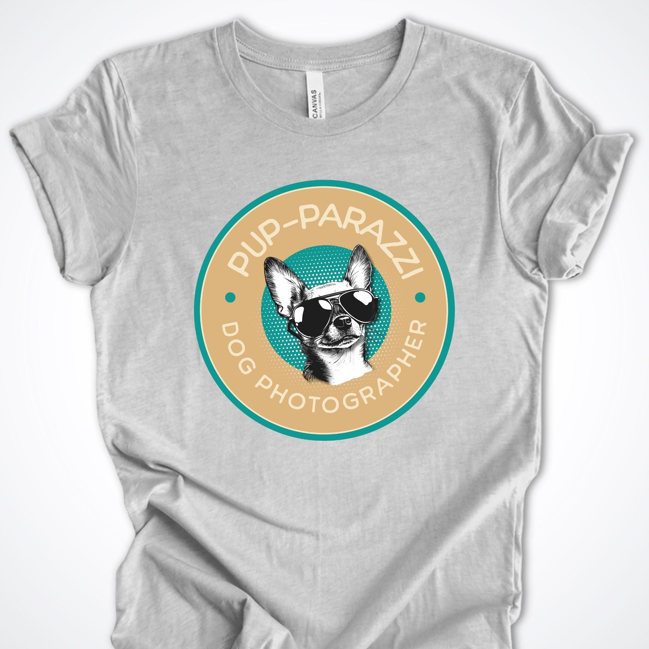 T-Shirt Athletic Heather / S Pup-parazzi Chihuahua Premium Unisex T-Shirt ReallyintoDogs