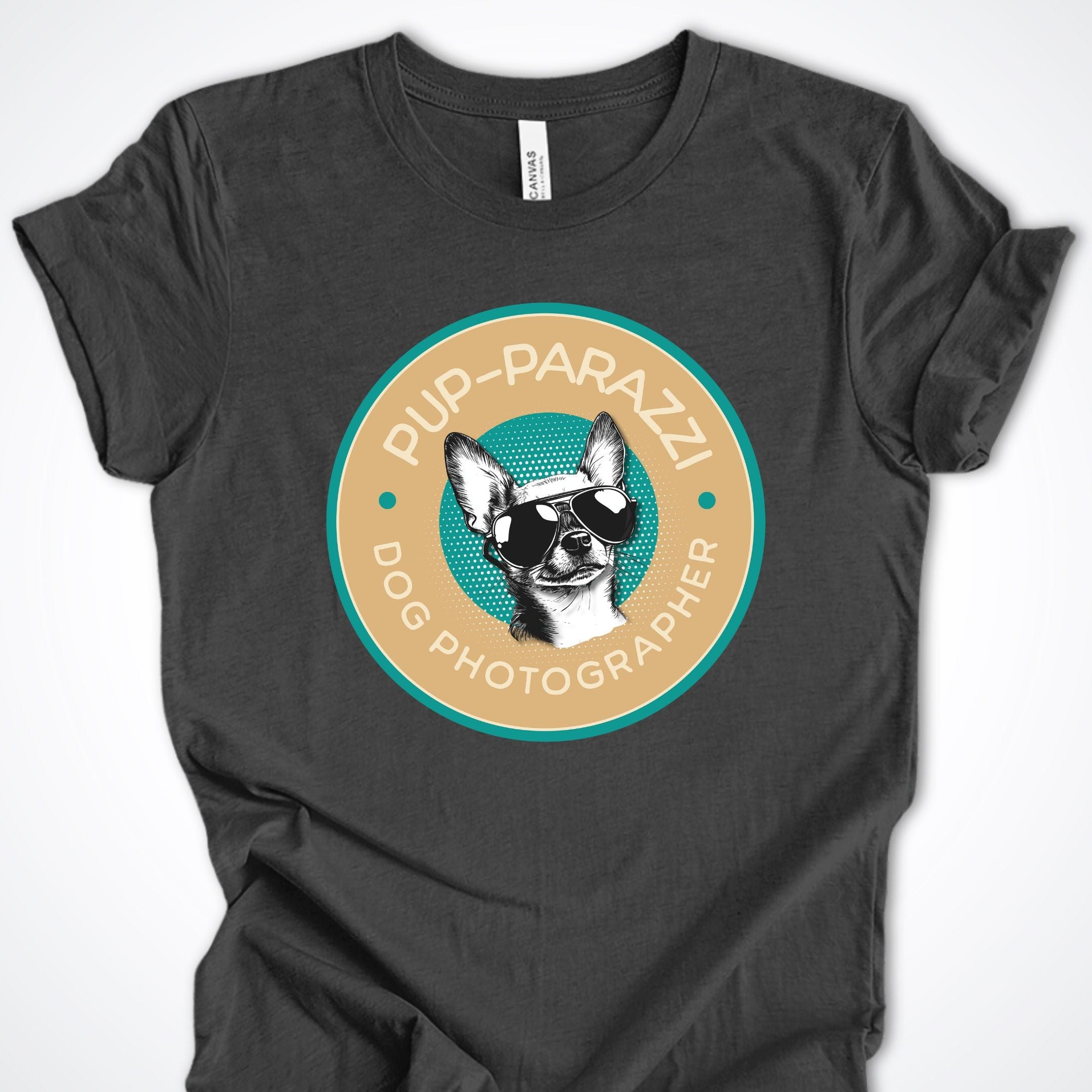 T-Shirt Dark Grey Heather / S Pup-parazzi Chihuahua Premium Unisex T-Shirt ReallyintoDogs