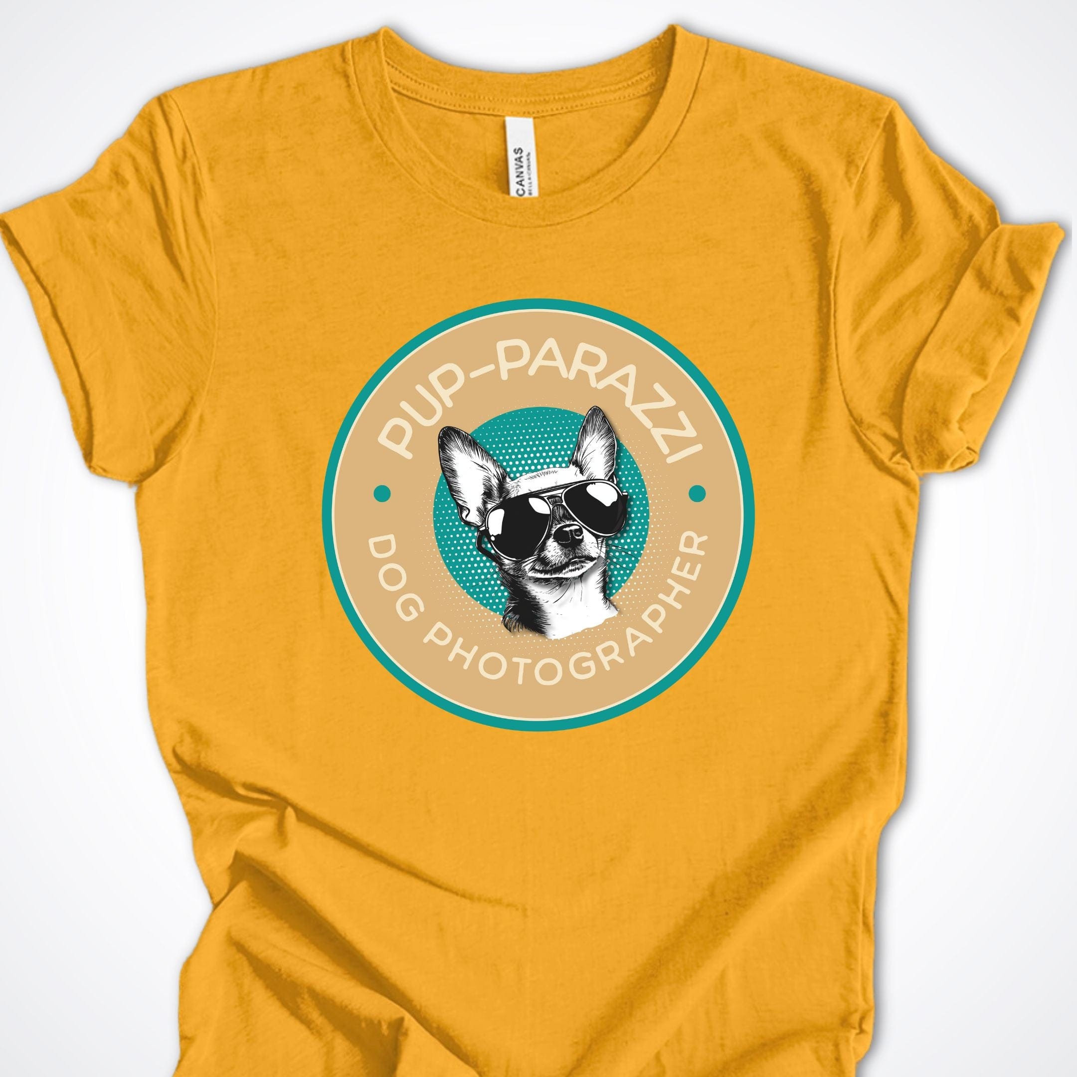 T-Shirt Gold / S Pup-parazzi Chihuahua Premium Unisex T-Shirt ReallyintoDogs