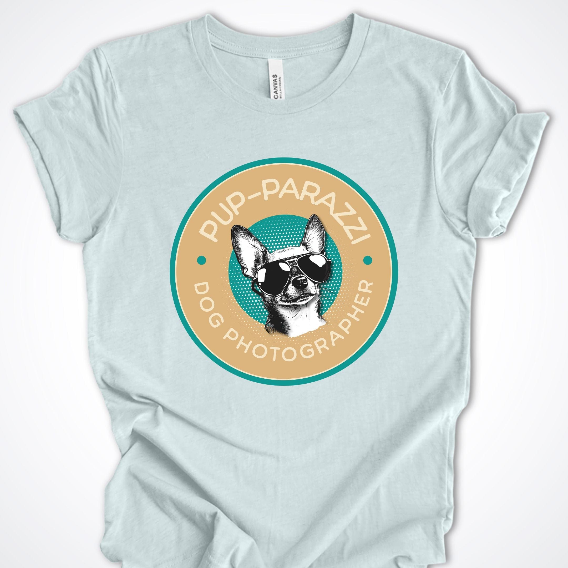 T-Shirt Heather Ice Blue / S Pup-parazzi Chihuahua Premium Unisex T-Shirt ReallyintoDogs