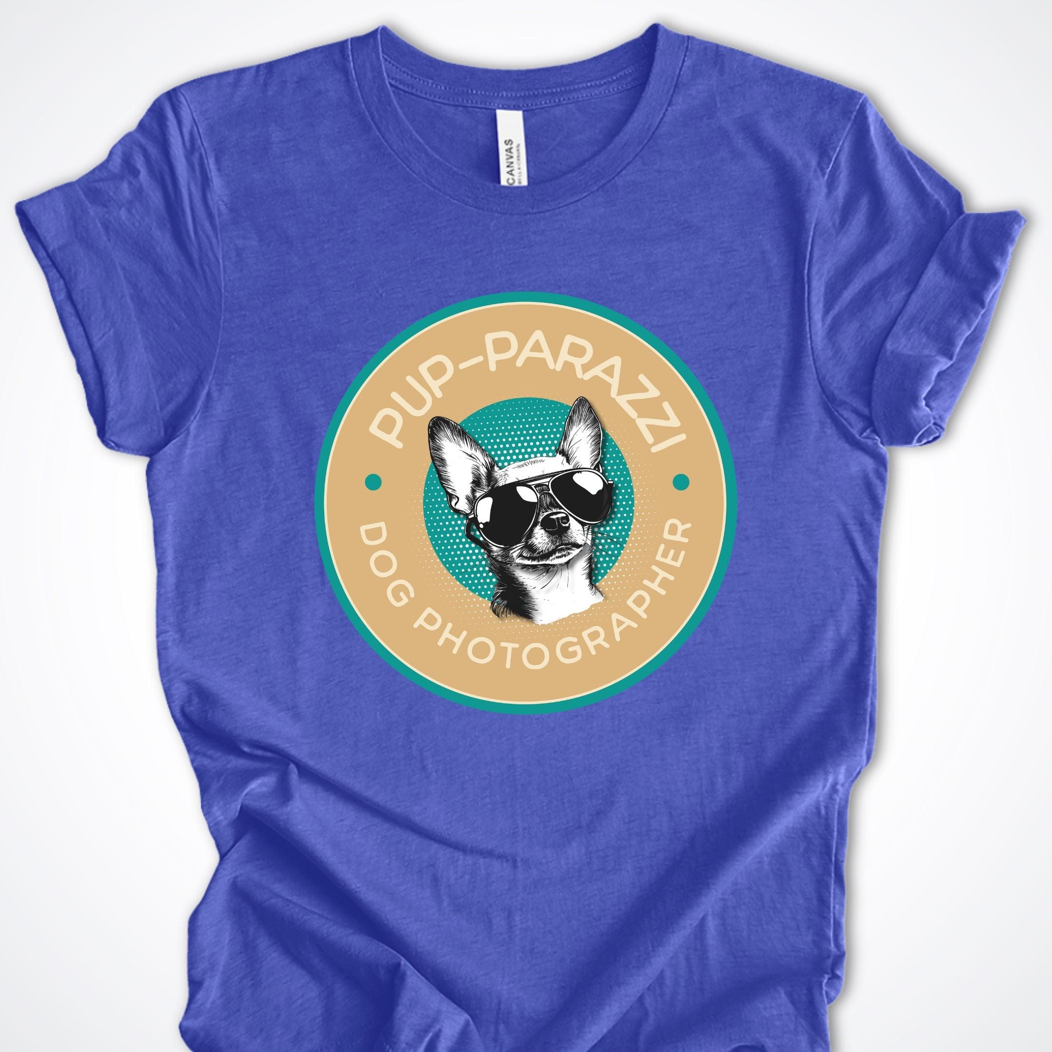 T-Shirt Heather True Royal / S Pup-parazzi Chihuahua Premium Unisex T-Shirt ReallyintoDogs