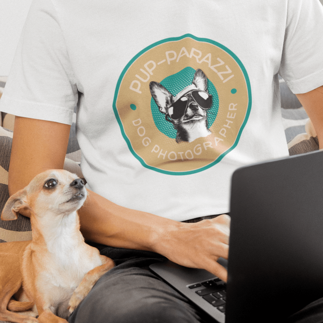 T-Shirt Pup-parazzi Chihuahua Premium Unisex T-Shirt ReallyintoDogs