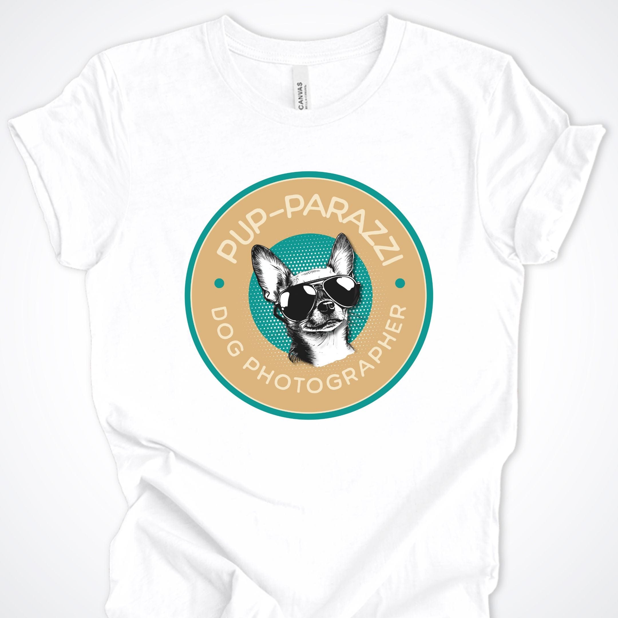 T-Shirt White / S Pup-parazzi Chihuahua Premium Unisex T-Shirt ReallyintoDogs