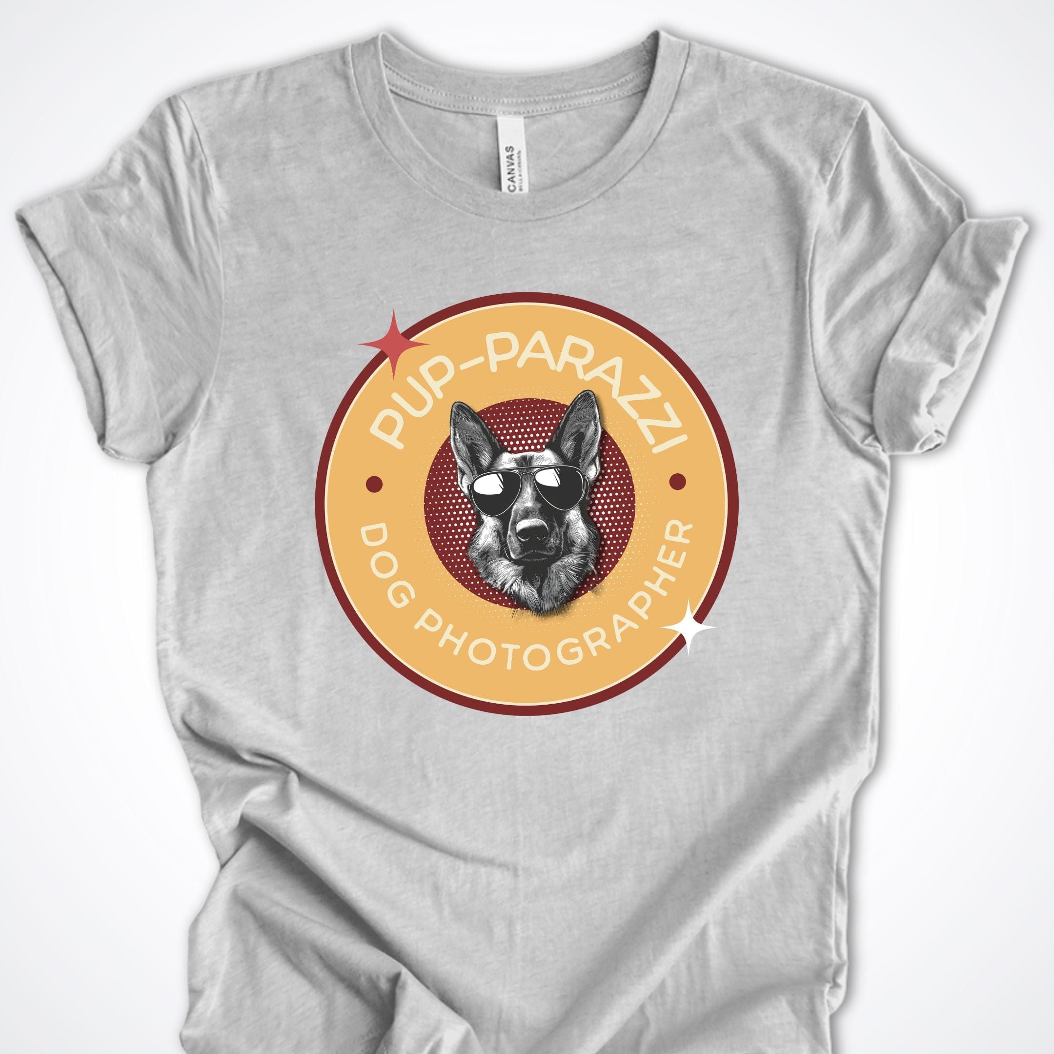 T-Shirt Athletic Heather / S Pup-parazzi German Shepherd Premium Unisex T-Shirt ReallyintoDogs