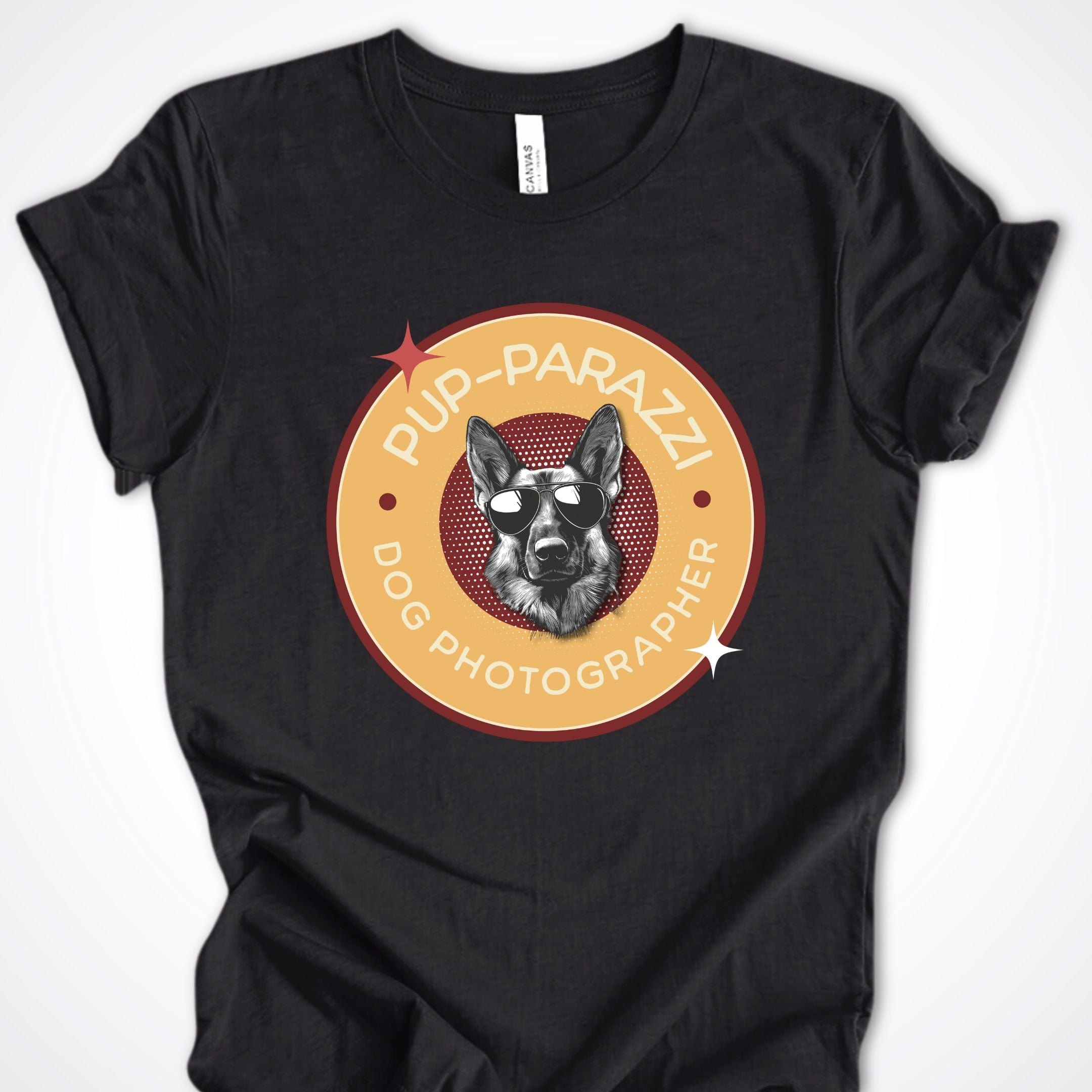 T-Shirt Black Heather / S Pup-parazzi German Shepherd Premium Unisex T-Shirt ReallyintoDogs