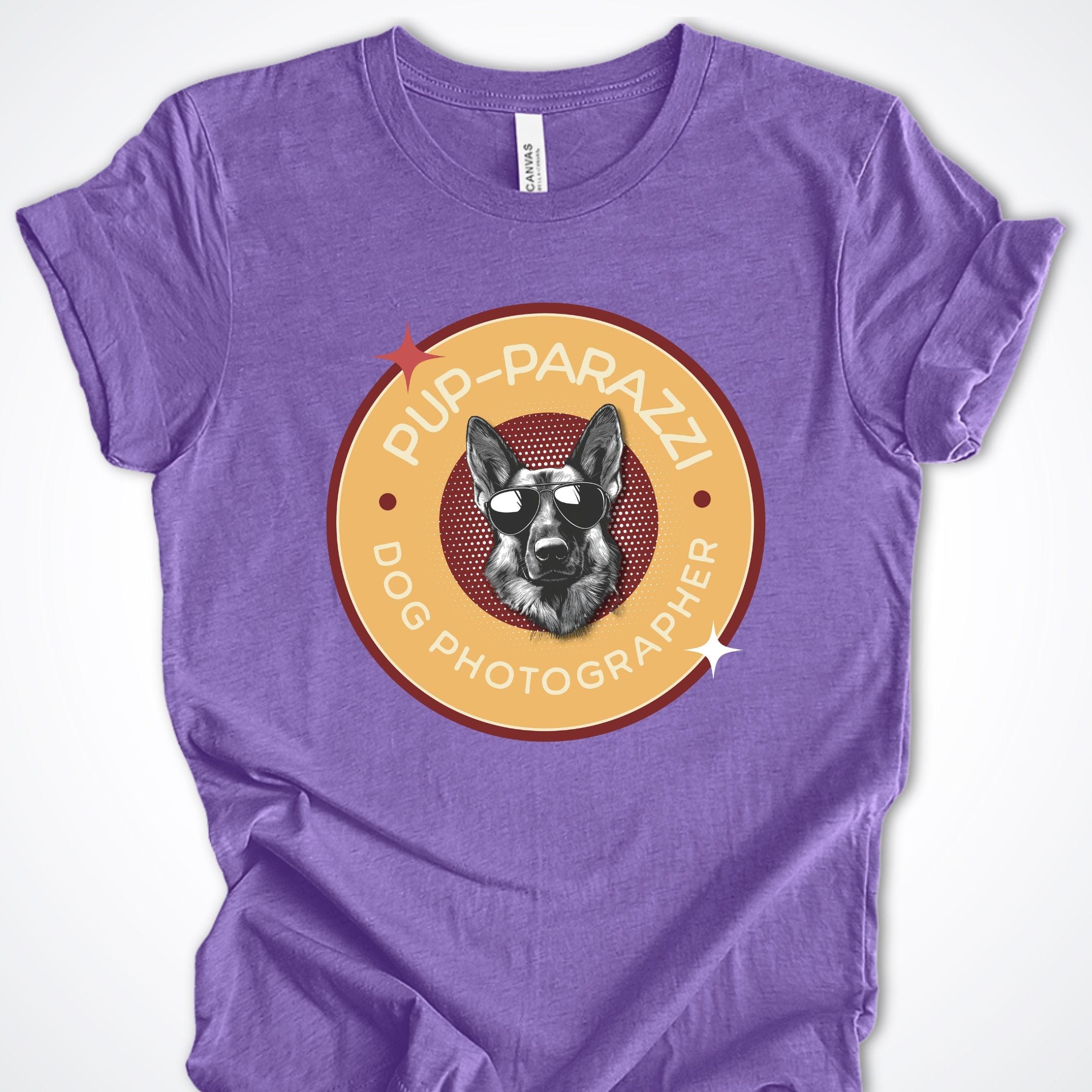 T-Shirt Heather Team Purple / S Pup-parazzi German Shepherd Premium Unisex T-Shirt ReallyintoDogs