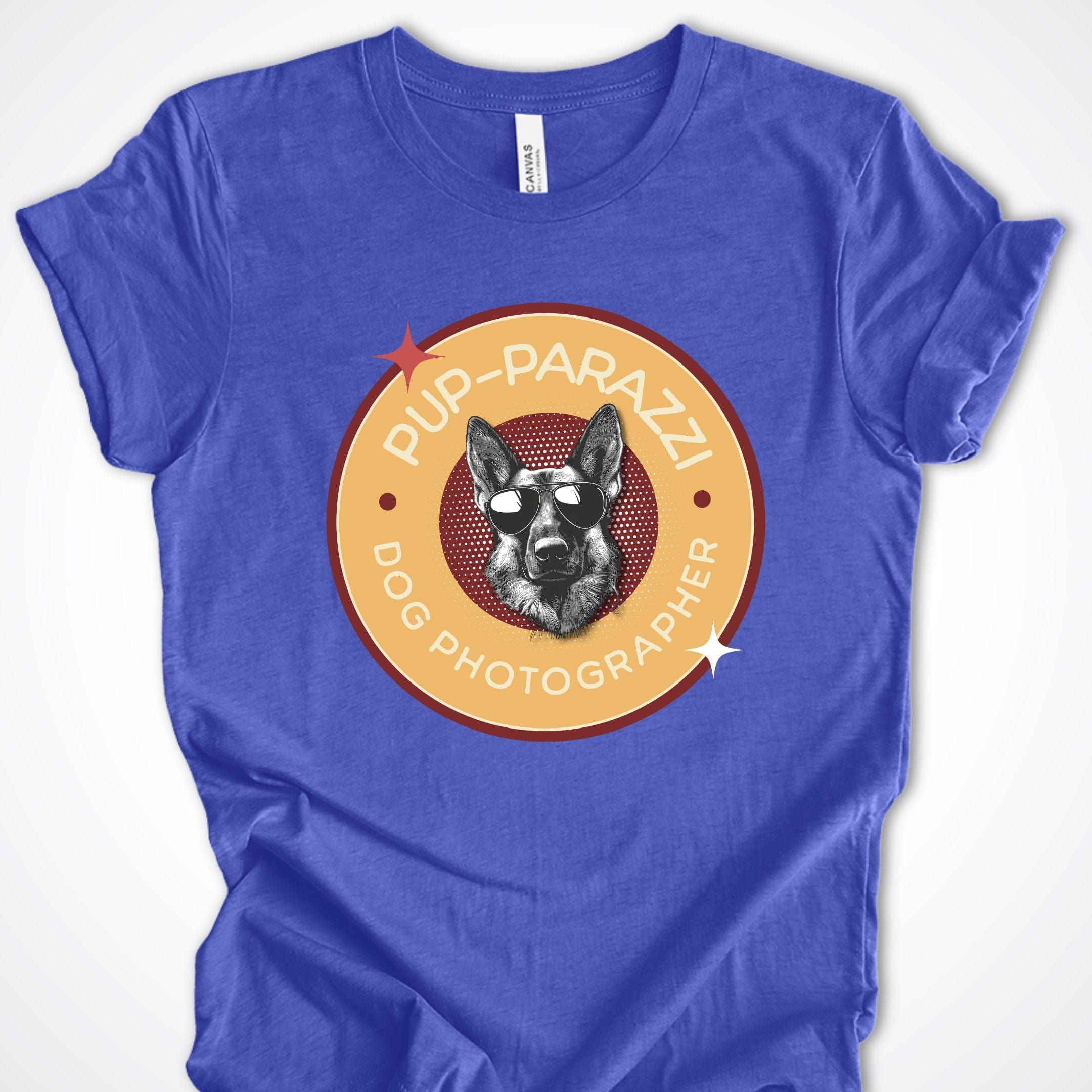 T-Shirt Heather True Royal / S Pup-parazzi German Shepherd Premium Unisex T-Shirt ReallyintoDogs