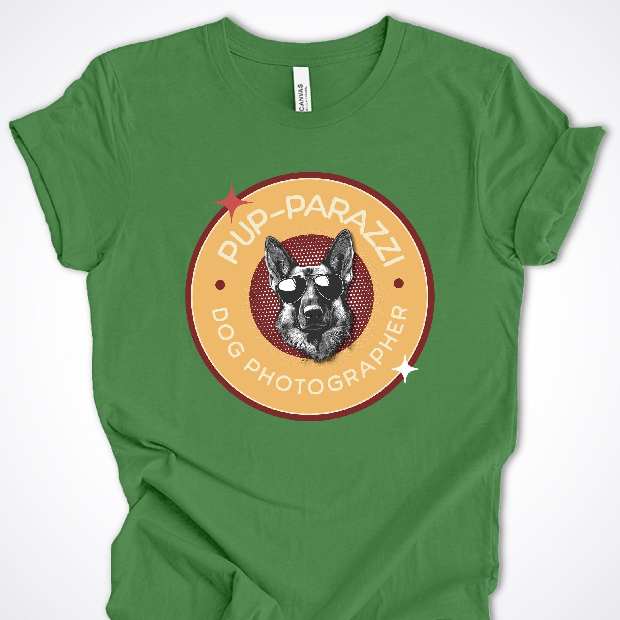 T-Shirt Leaf / S Pup-parazzi German Shepherd Premium Unisex T-Shirt ReallyintoDogs