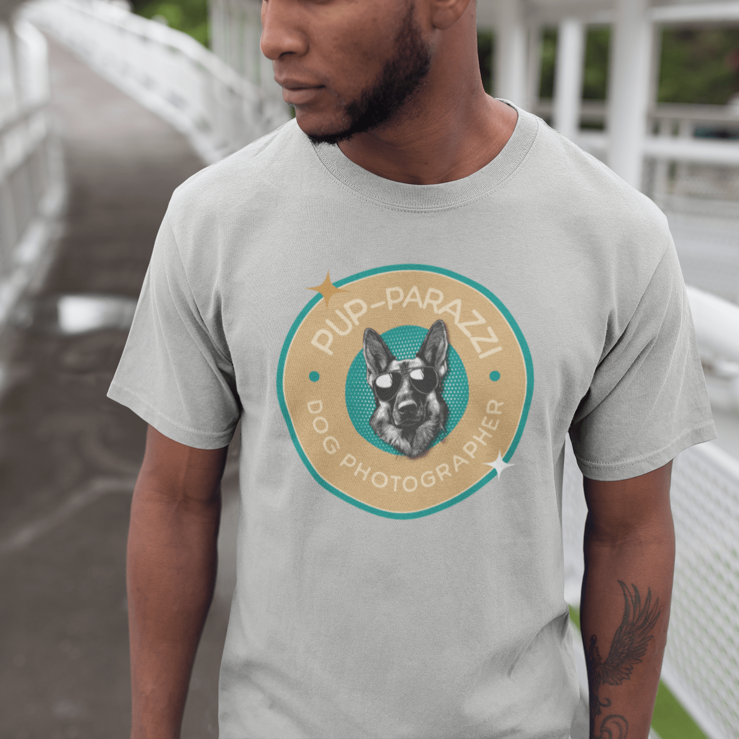 T-Shirt Pup-parazzi German Shepherd Premium Unisex T-Shirt ReallyintoDogs