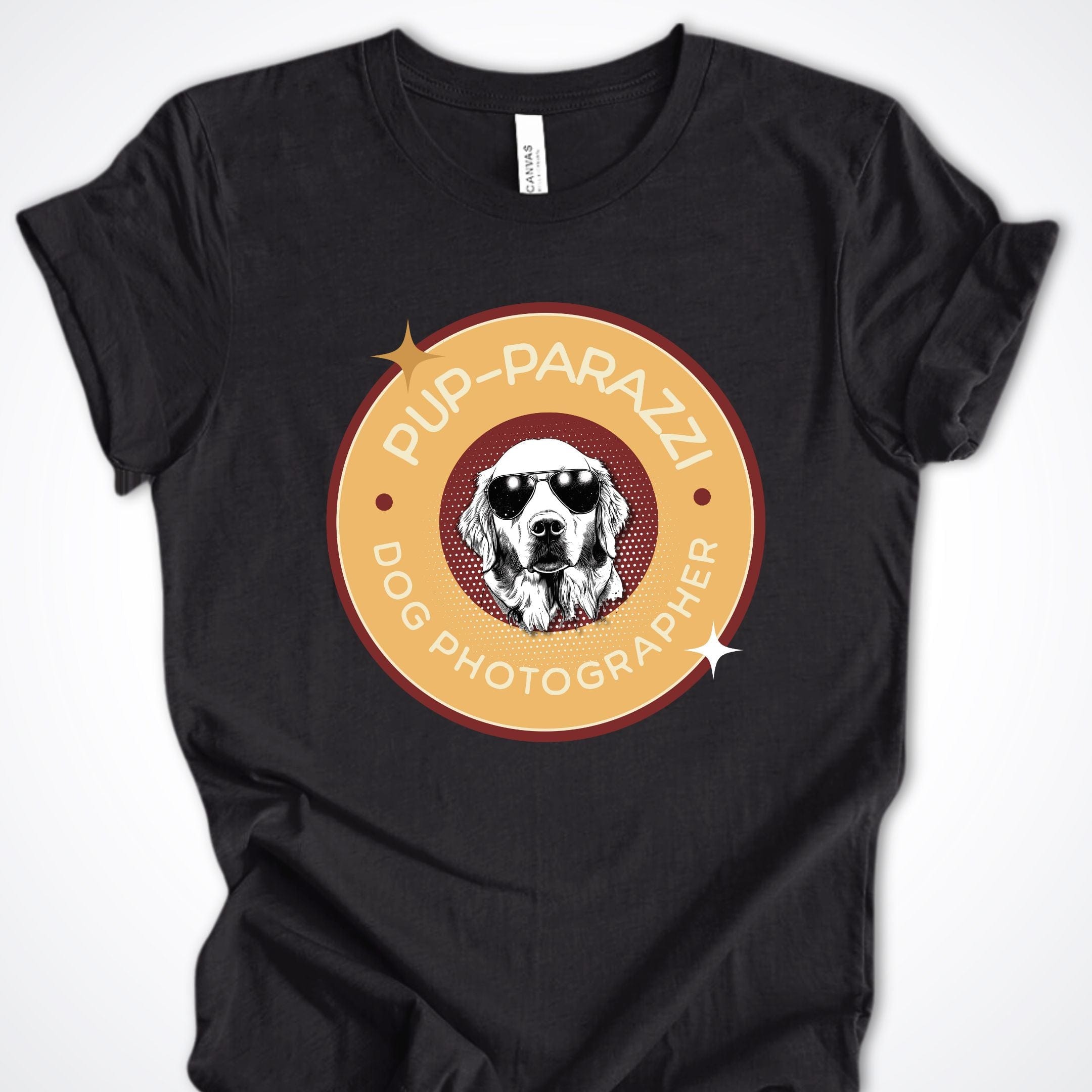 T-Shirt Black Heather / S Pup-parazzi Golden Retreiver Premium Unisex T-Shirt ReallyintoDogs