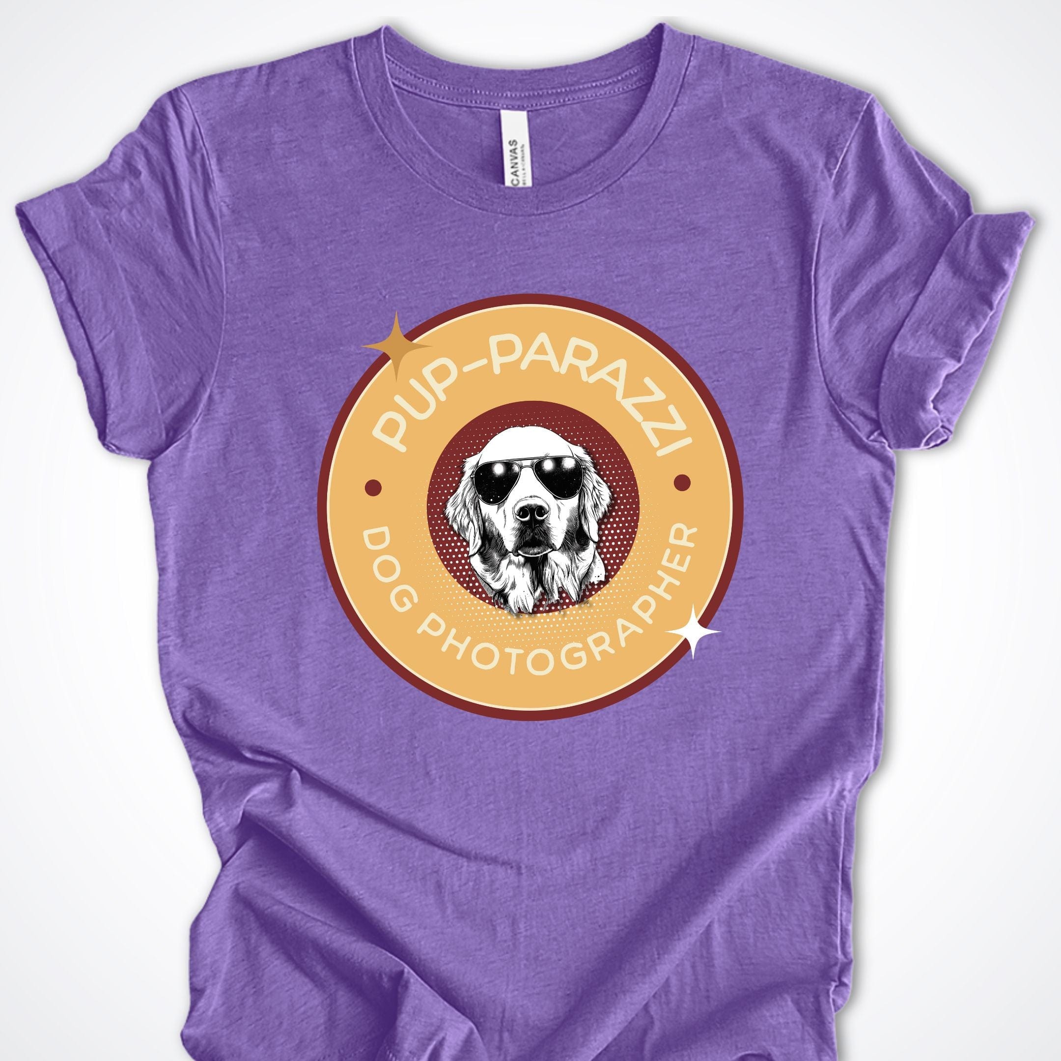 T-Shirt Heather Team Purple / S Pup-parazzi Golden Retreiver Premium Unisex T-Shirt ReallyintoDogs