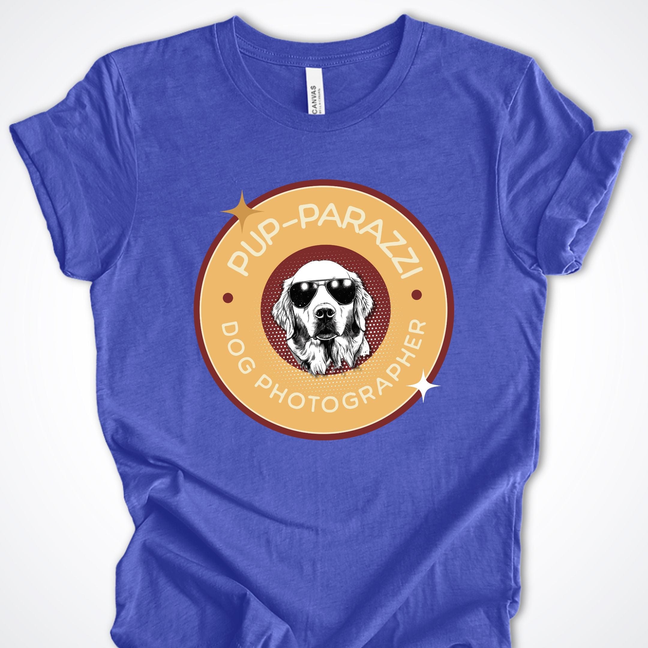 T-Shirt Heather True Royal / S Pup-parazzi Golden Retreiver Premium Unisex T-Shirt ReallyintoDogs