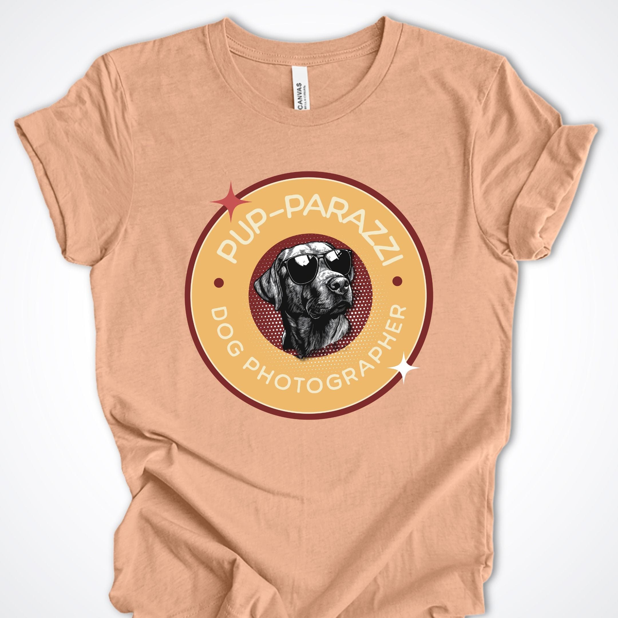 T-Shirt Heather Peach / S Pup-parazzi Labrador Premium Unisex T-Shirt ReallyintoDogs