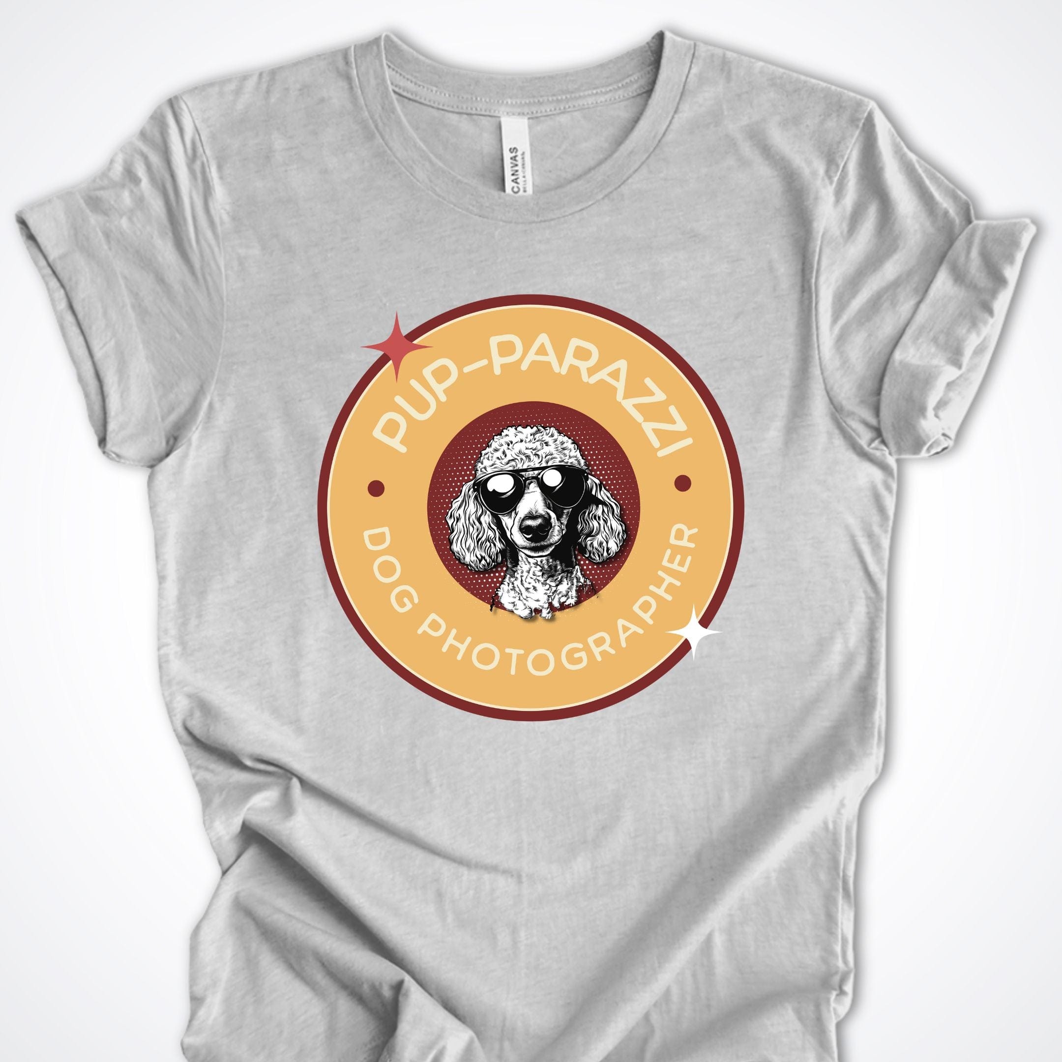 T-Shirt Athletic Heather / S Pup-parazzi Poodle Premium Unisex T-Shirt ReallyintoDogs