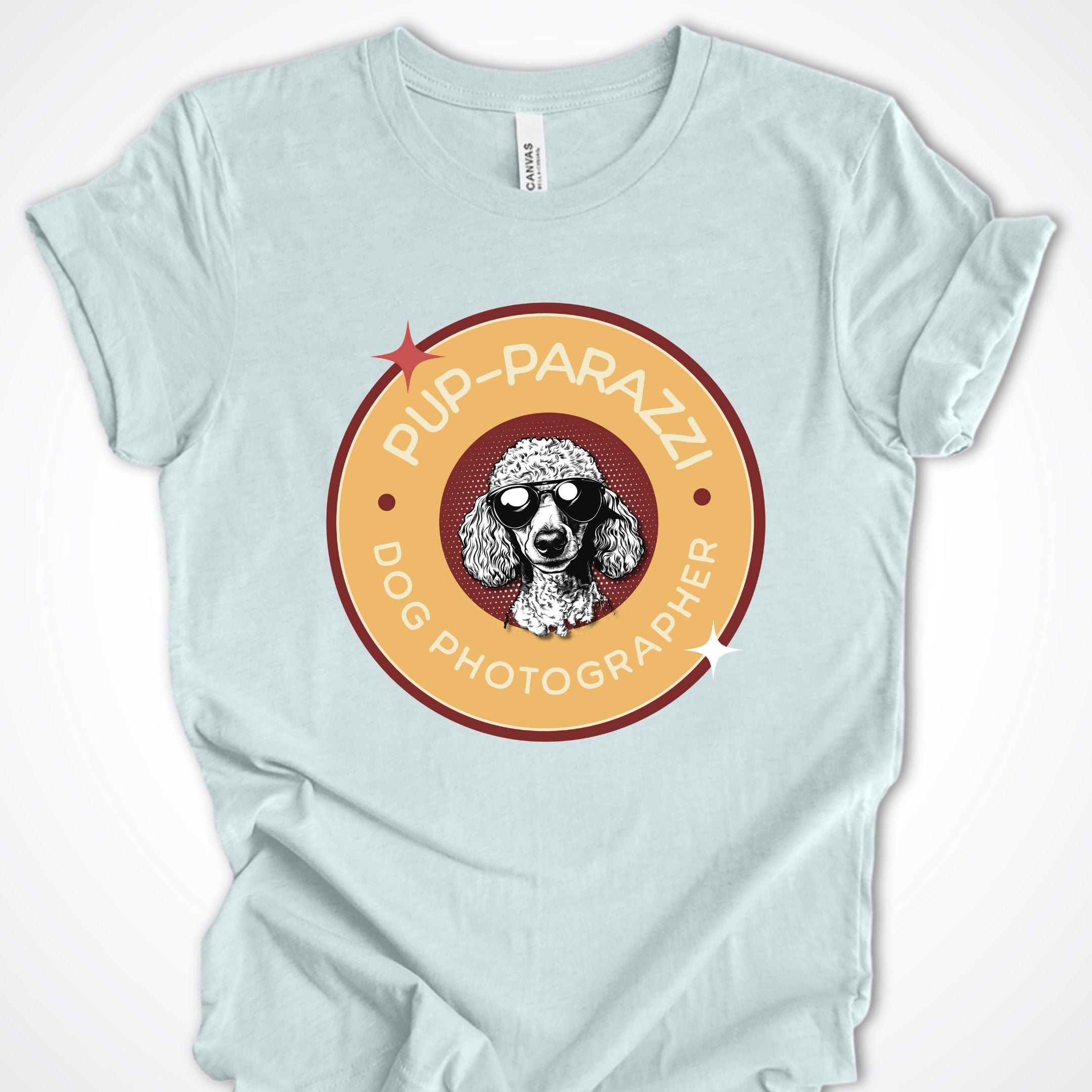 T-Shirt Heather Ice Blue / S Pup-parazzi Poodle Premium Unisex T-Shirt ReallyintoDogs