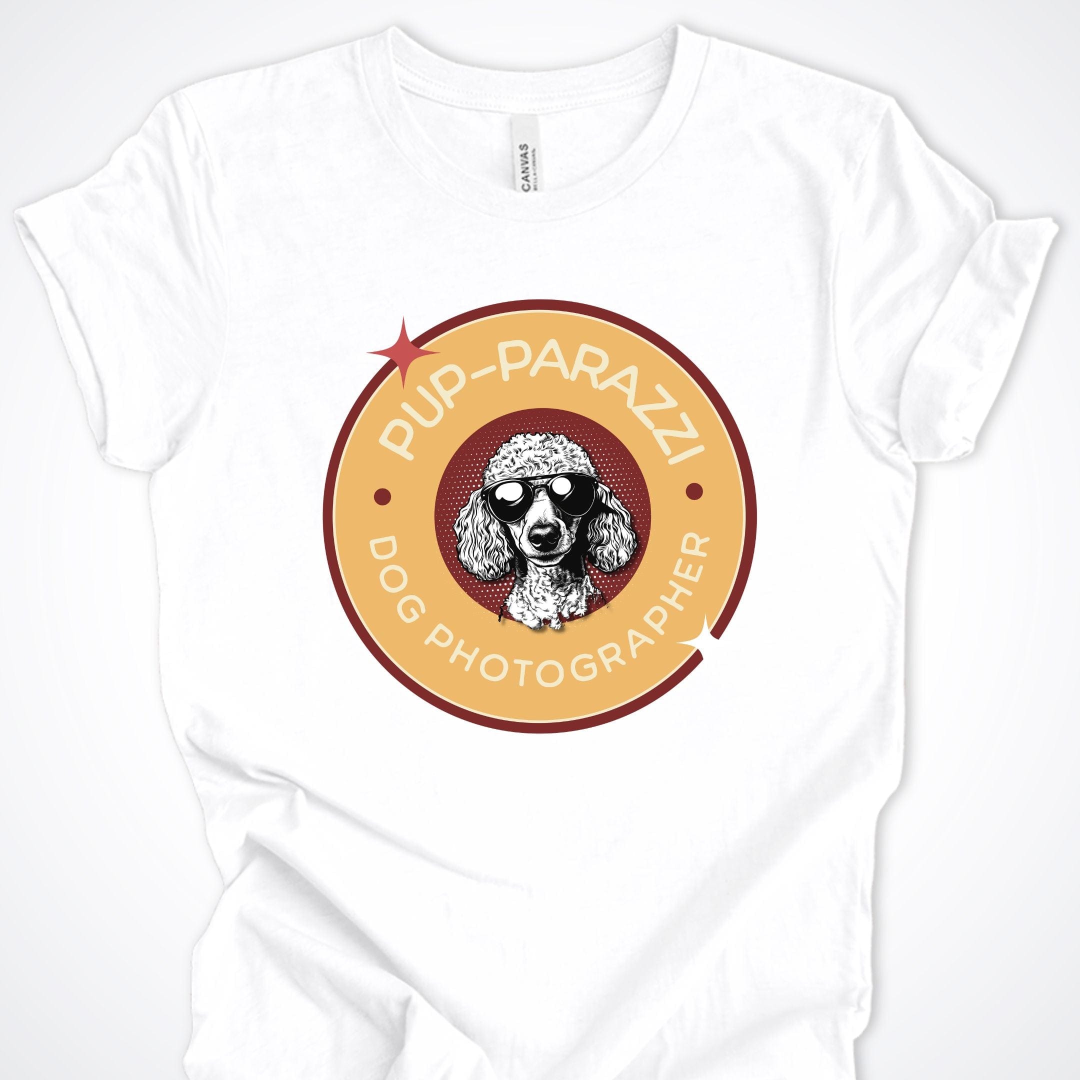 T-Shirt White / S Pup-parazzi Poodle Premium Unisex T-Shirt ReallyintoDogs