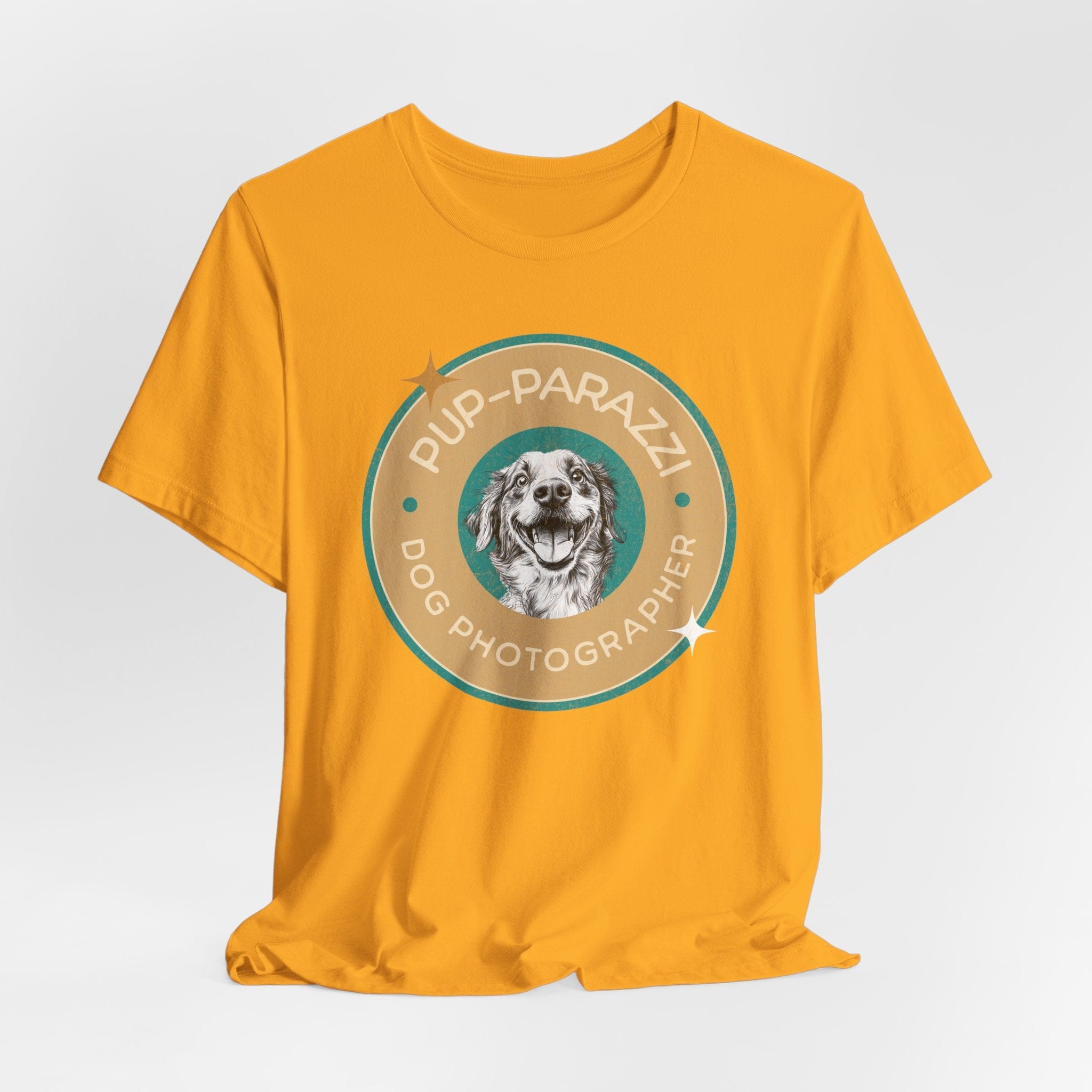 T-Shirt Gold / S Pup-parazzi Premium Unisex Tee - Fun Casual Wear for Dog Lovers --reallyintothat