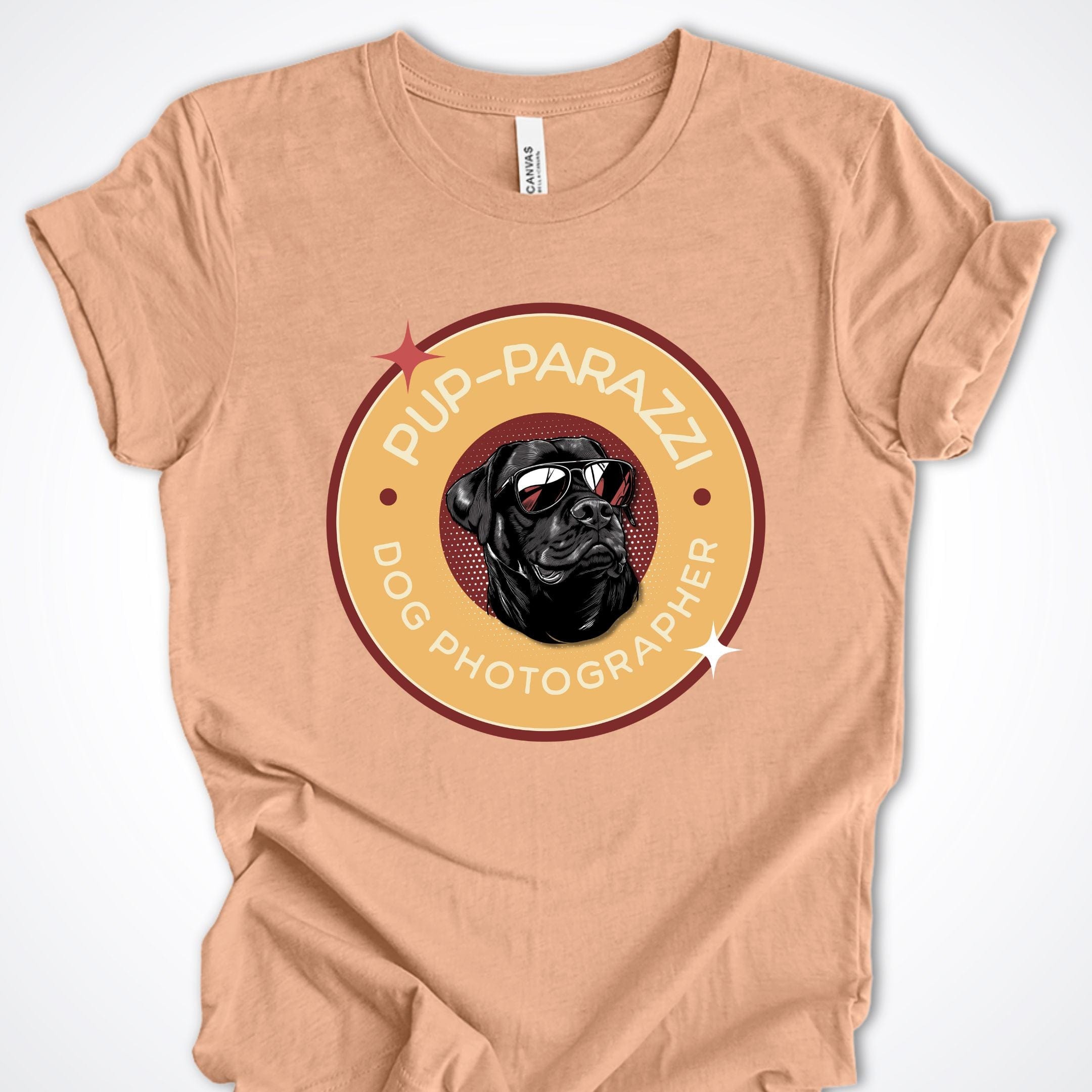 T-Shirt Heather Peach / S Pup-parazzi Rottweiler Premium Unisex T-Shirt ReallyintoDogs