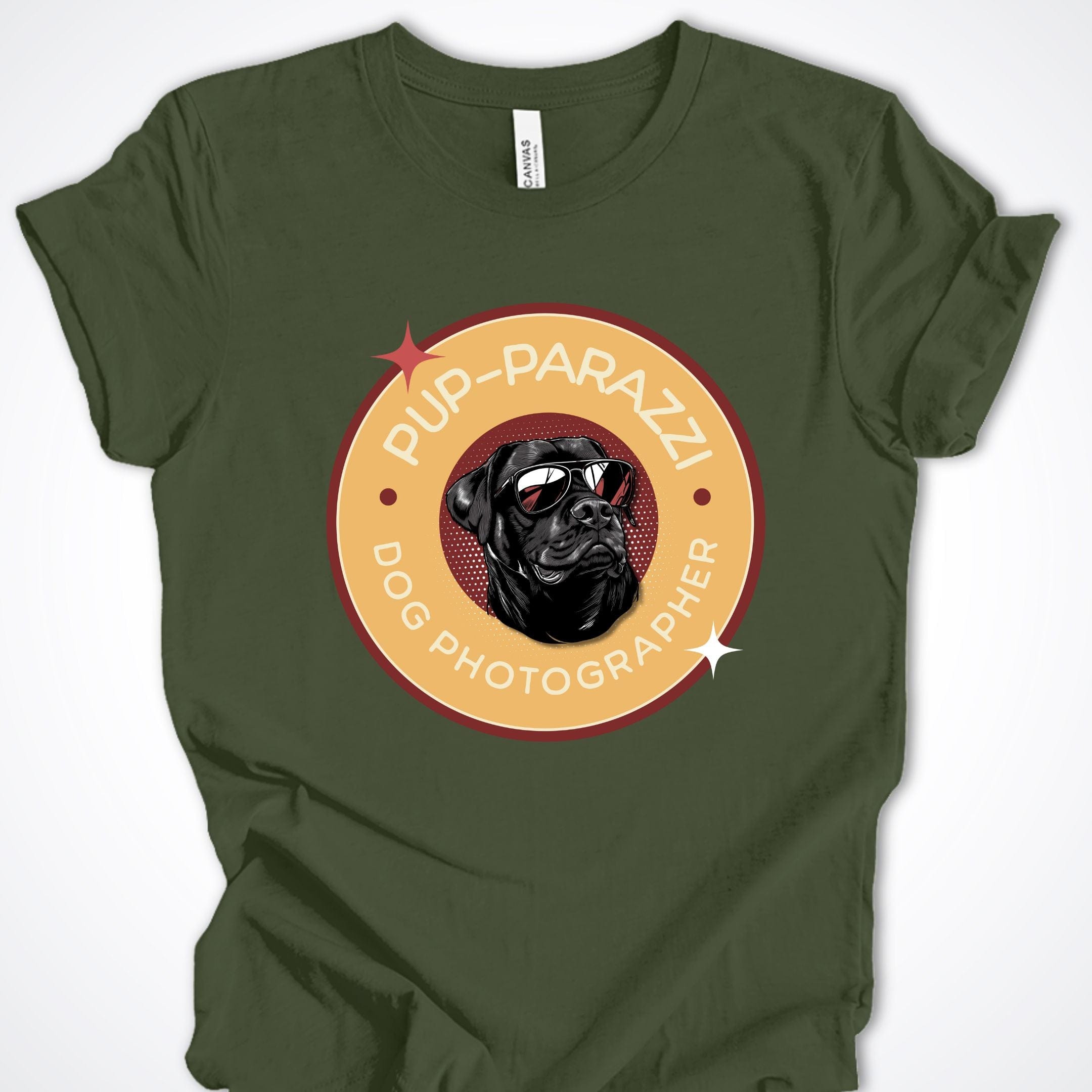 T-Shirt Military Green / S Pup-parazzi Rottweiler Premium Unisex T-Shirt ReallyintoDogs