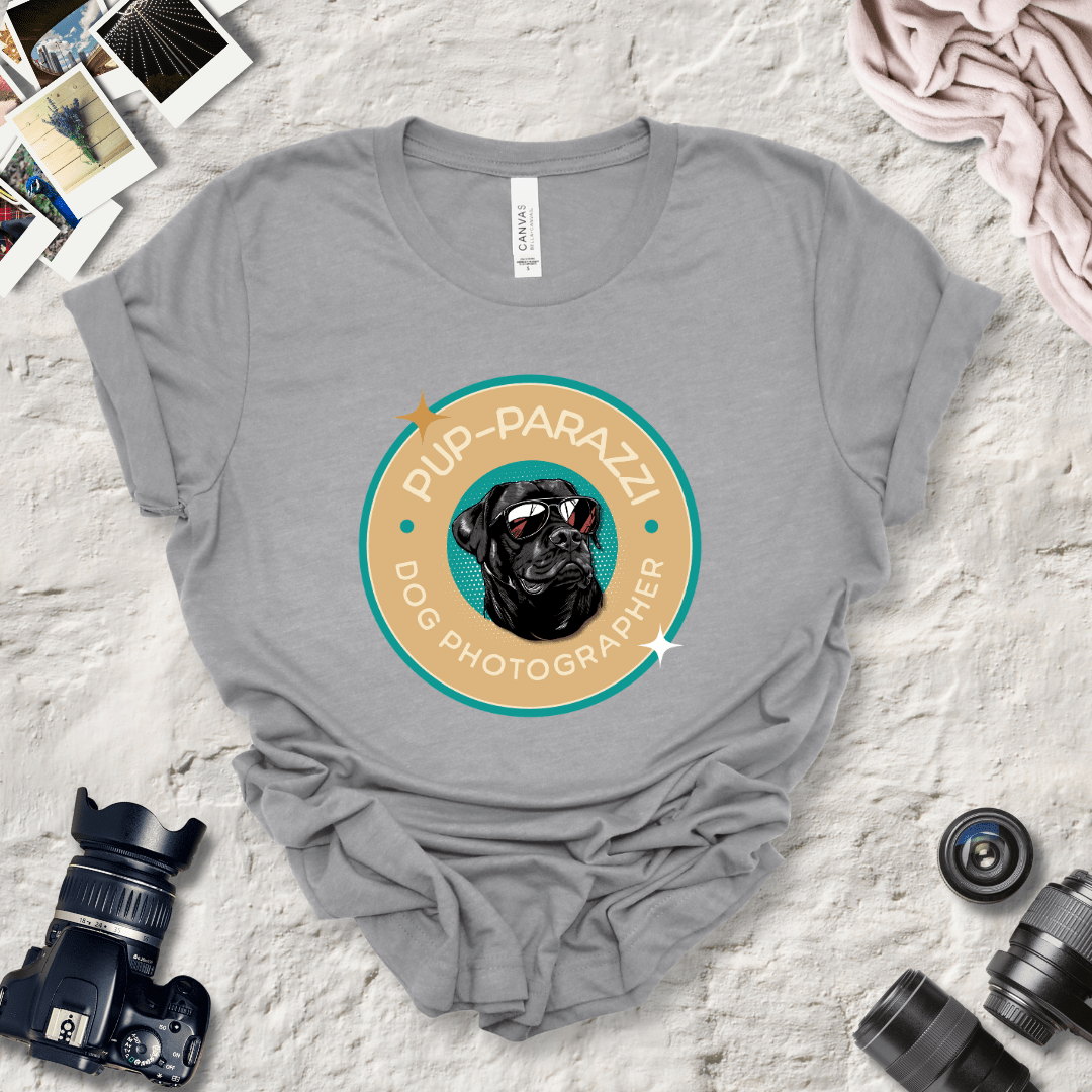 T-Shirt Athletic Heather / S Pup-parazzi Rottweiler Wearing Sunglasses Premium Unisex Tee - Fun Casual Wear for Dog Lovers --reallyintothat