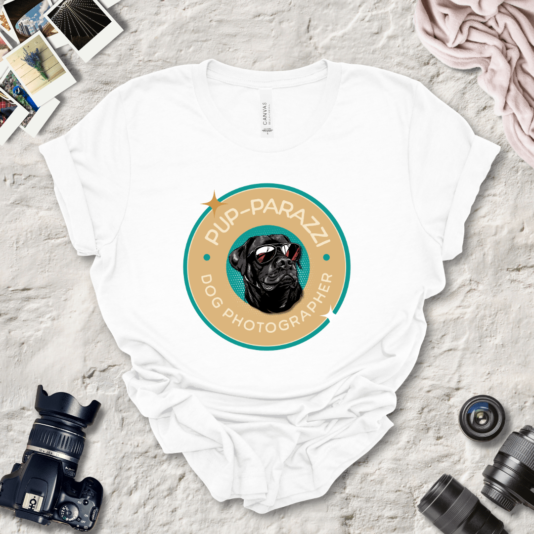 T-Shirt White / S Pup-parazzi Rottweiler Wearing Sunglasses Premium Unisex Tee - Fun Casual Wear for Dog Lovers --reallyintothat