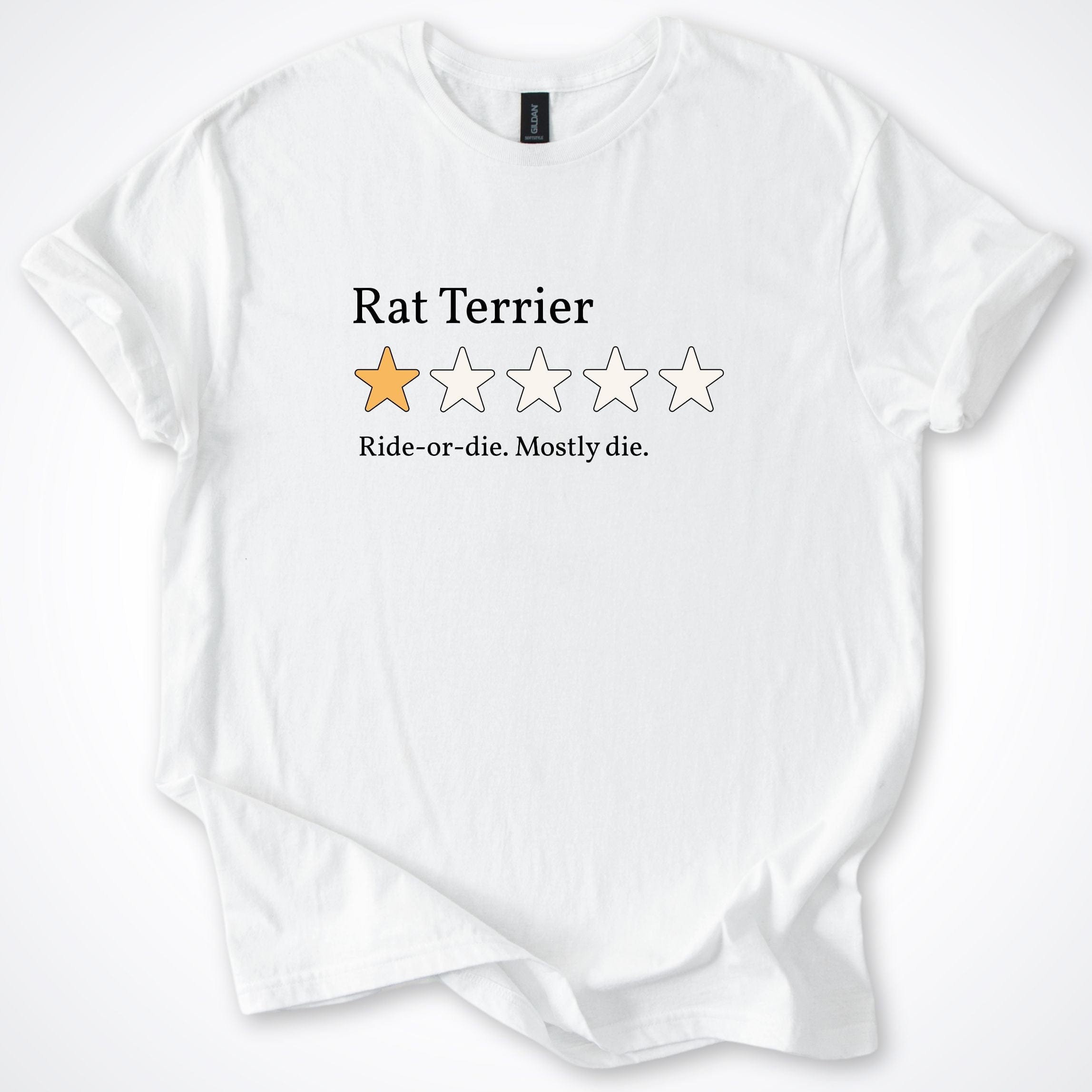 T-Shirt White / S Rat Terrier 2.0 One Star Review T-Shirt ReallyintoDogs