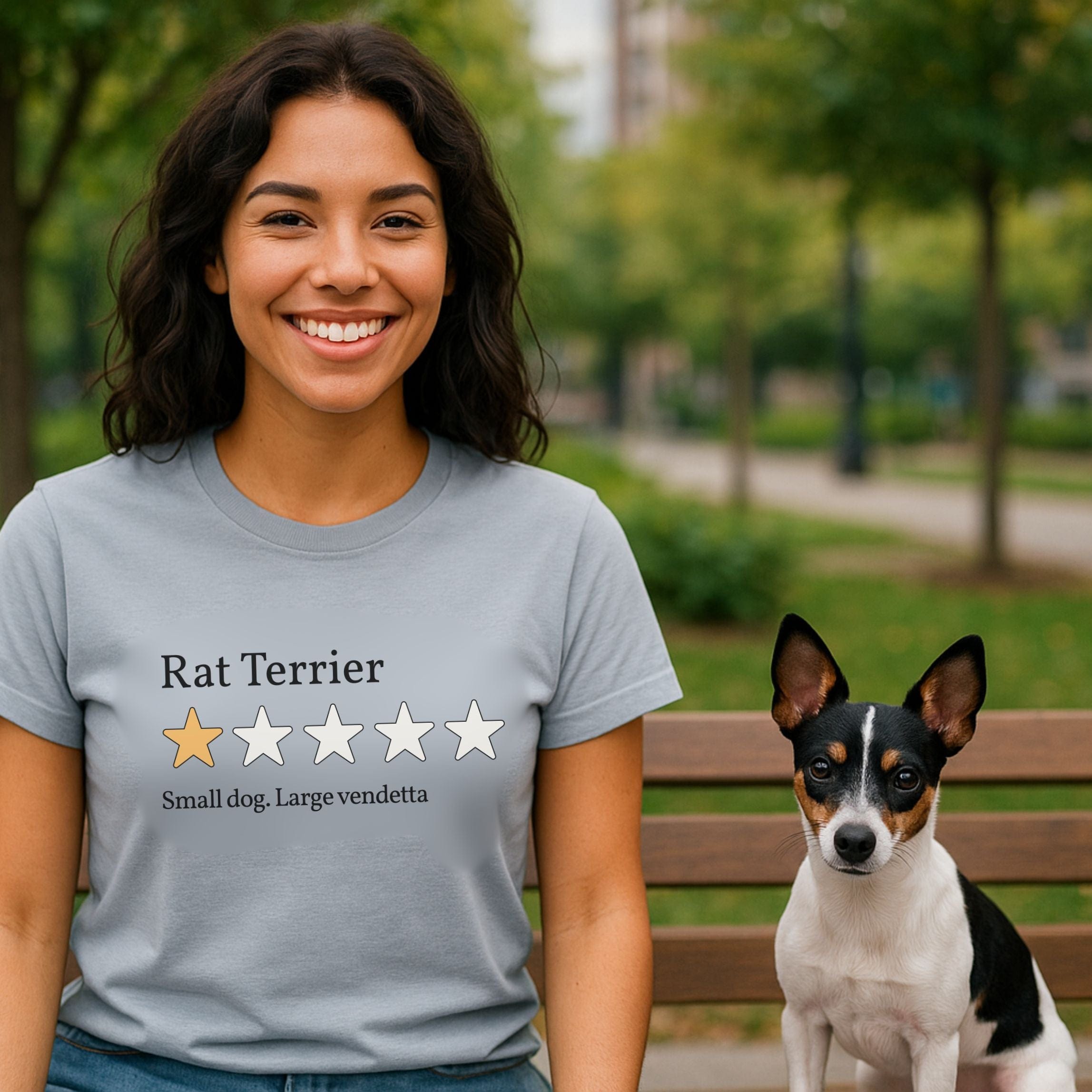 T-Shirt Rat Terrier One Star Review T-Shirt ReallyintoDogs