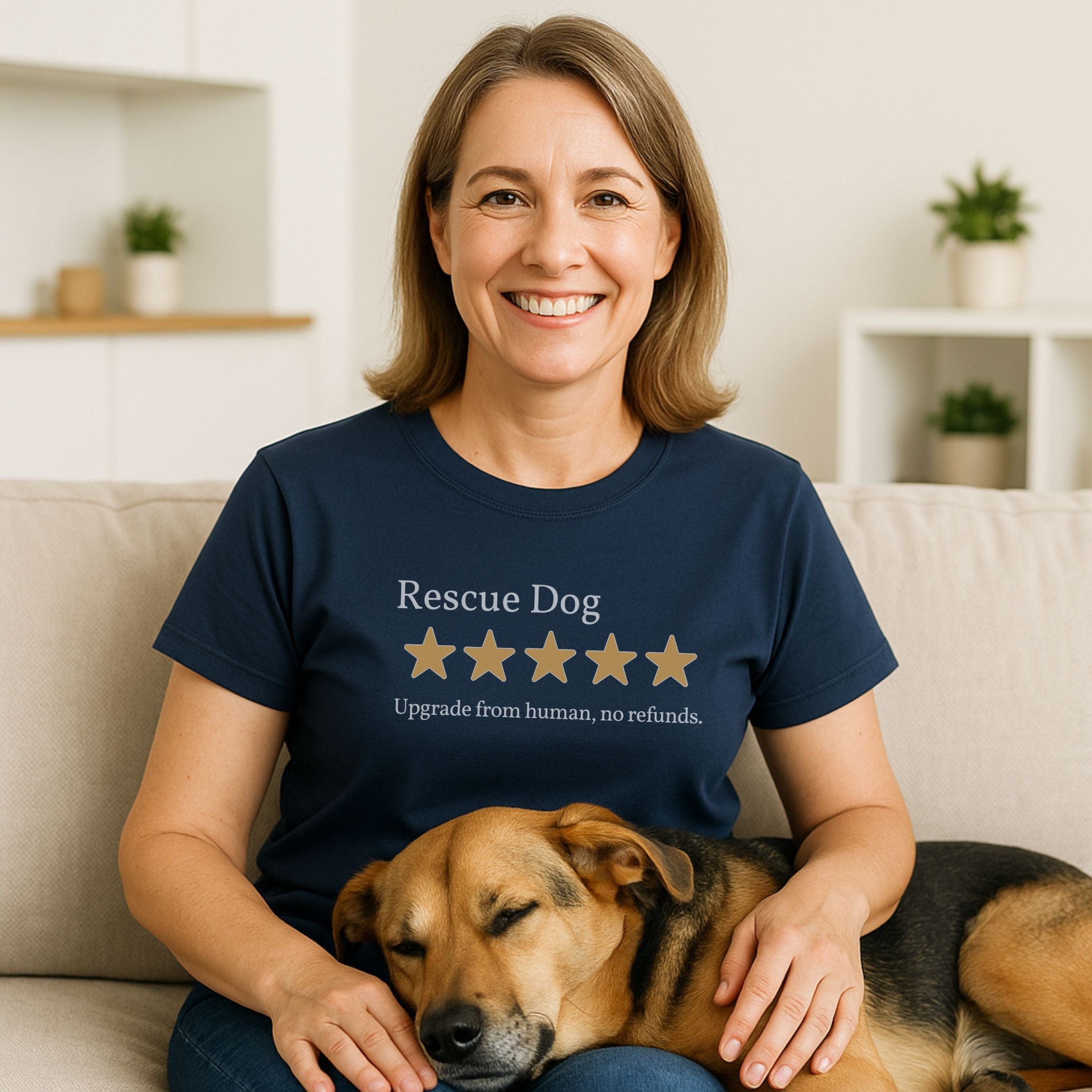 T-Shirt Rescue Dog 3.0 Five Star Review T-Shirt ReallyintoDogs