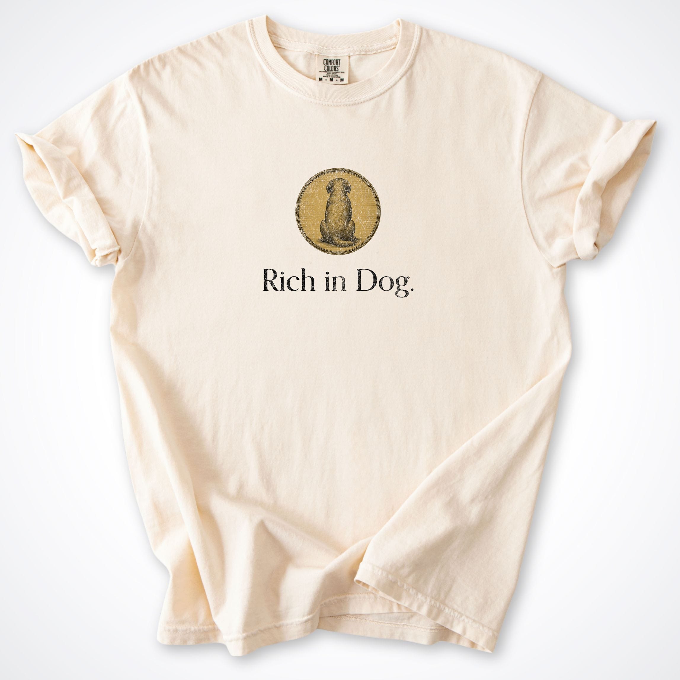 T-Shirt Ivory / S Rich in Dog Coin Premium T-Shirt ReallyintoDogs