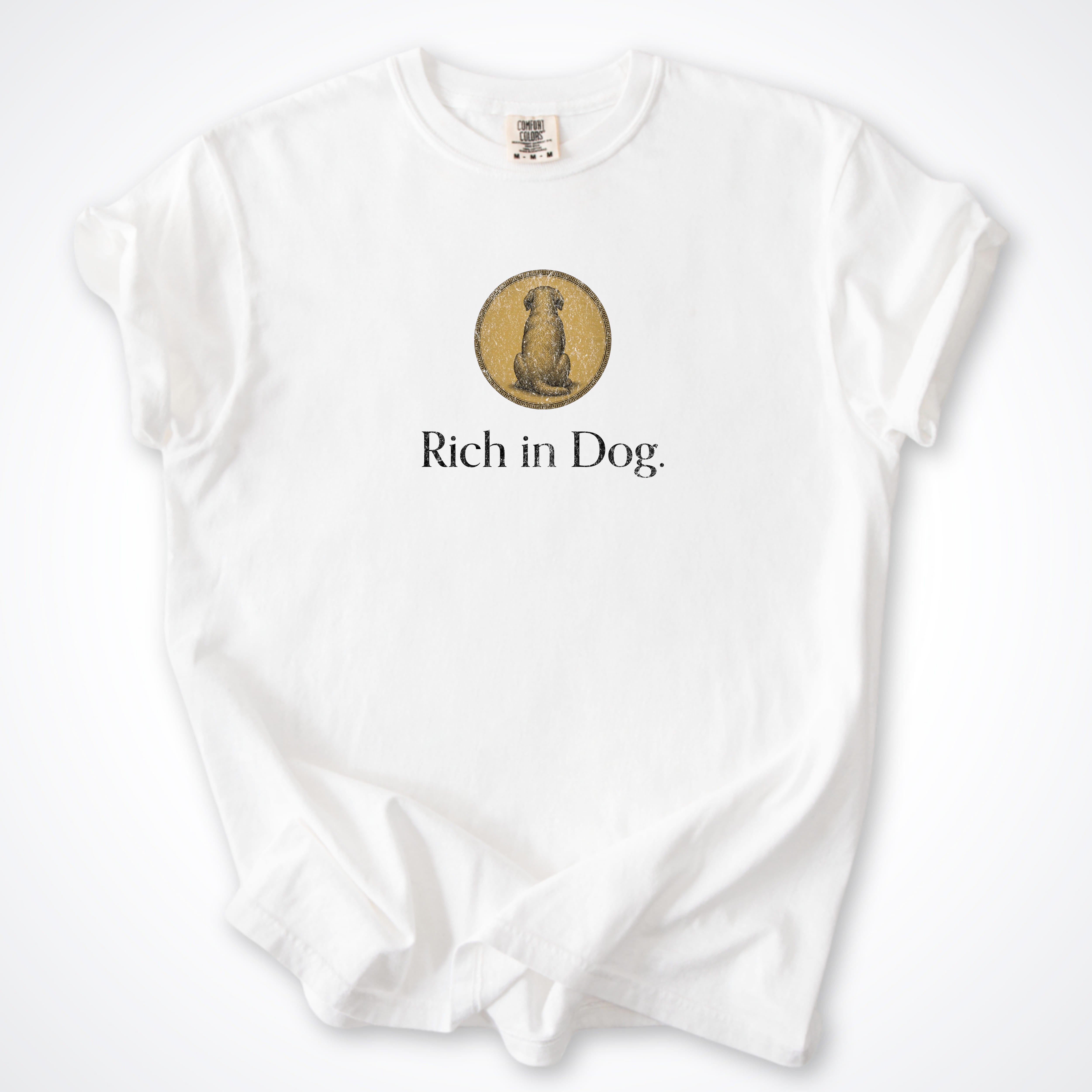 T-Shirt White / S Rich in Dog Coin Premium T-Shirt ReallyintoDogs