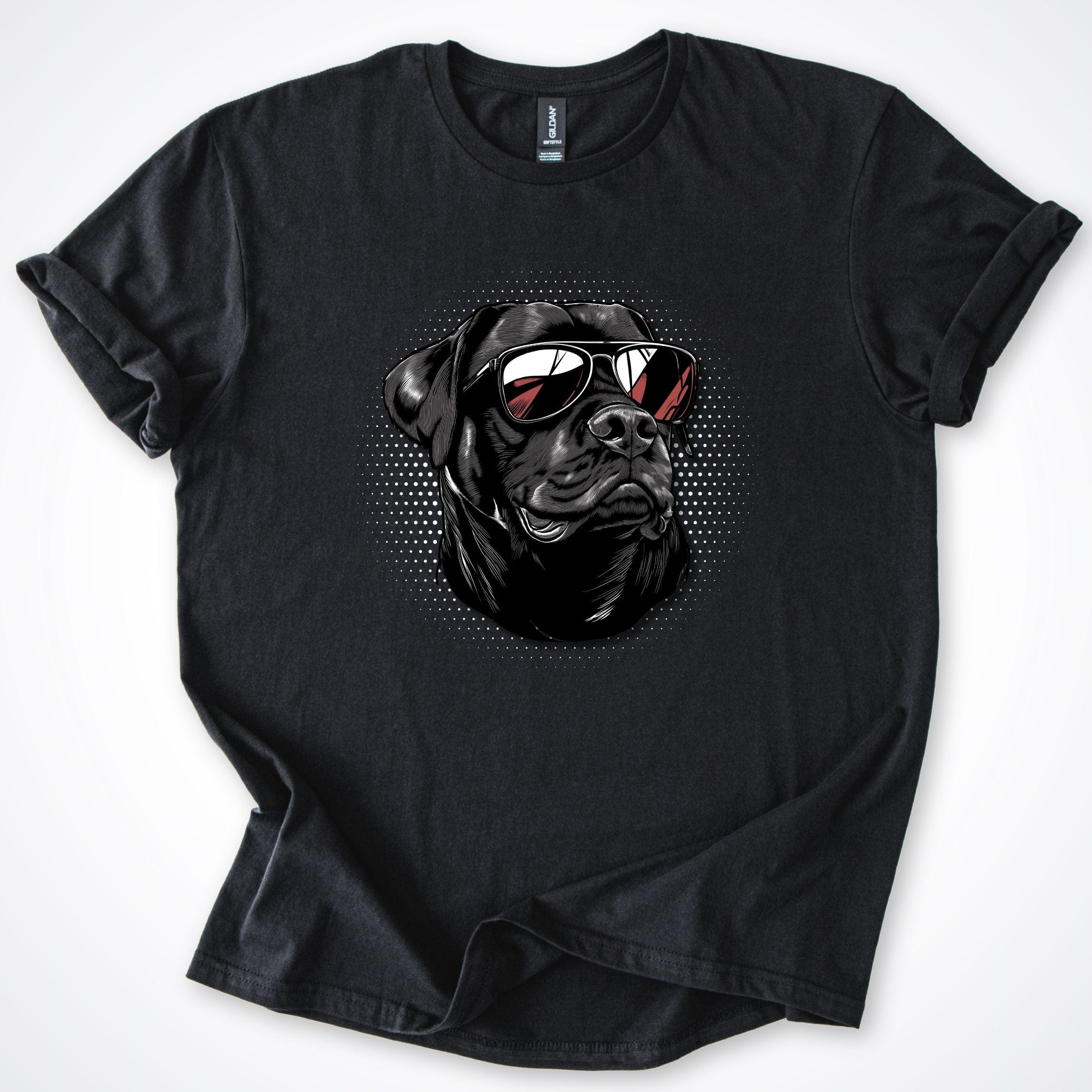 T-Shirt Black / S Rottweiler Cool Dog with Sunglasses T-Shirt ReallyintoDogs