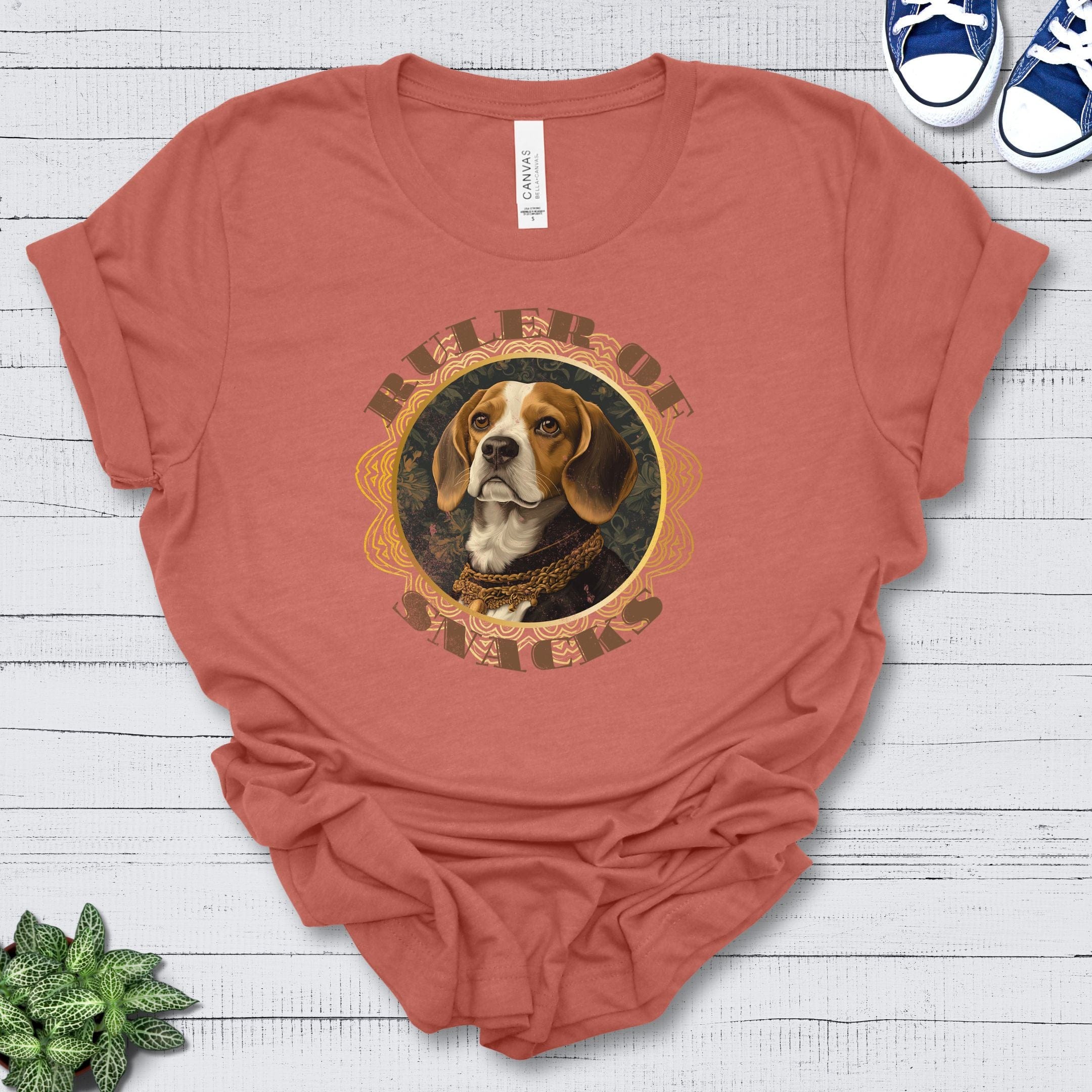 T-Shirt Heather Clay / S Ruler of Snacks Beagle Premium Unisex T-Shirt --reallyintothat