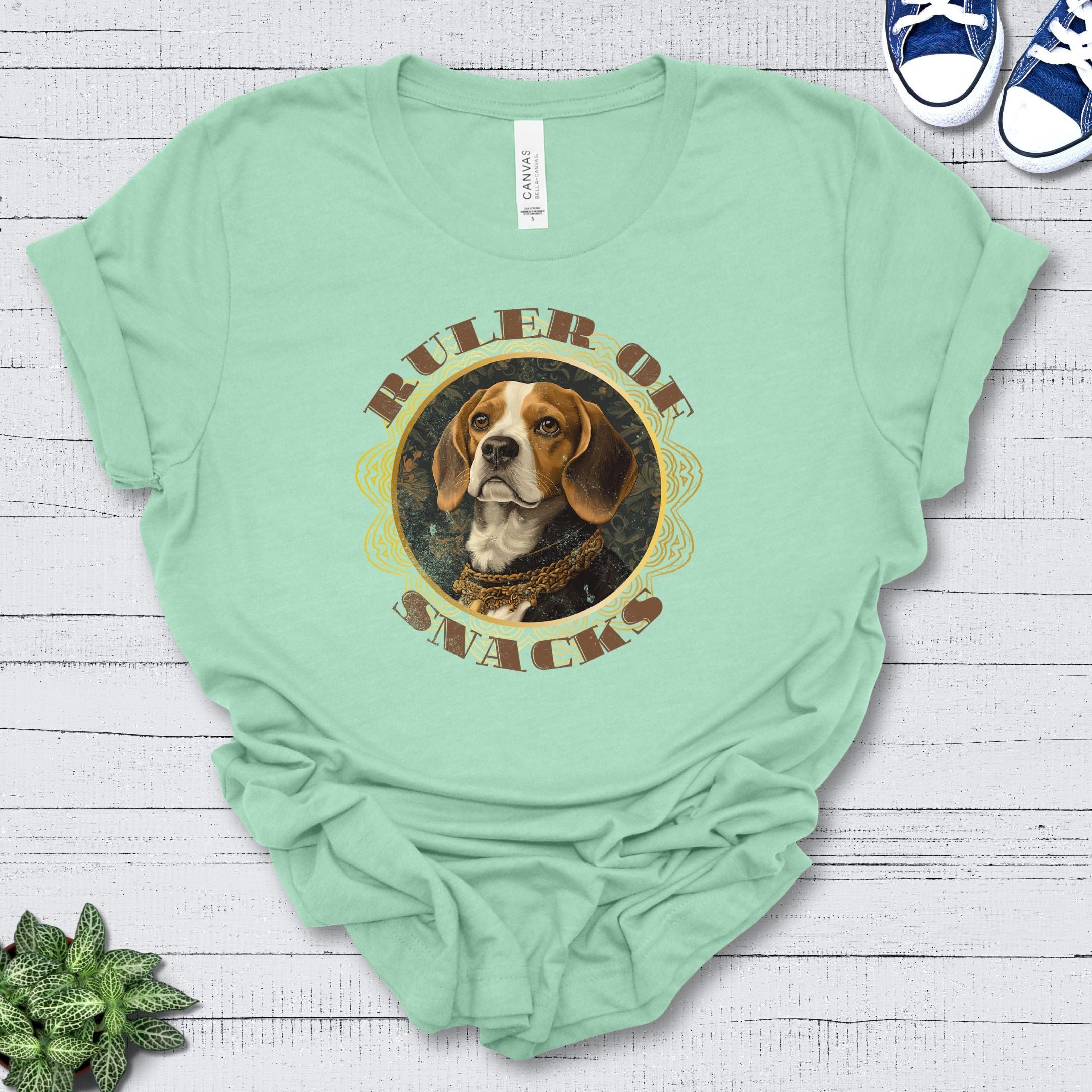 T-Shirt Heather Mint / S Ruler of Snacks Beagle Premium Unisex T-Shirt --reallyintothat