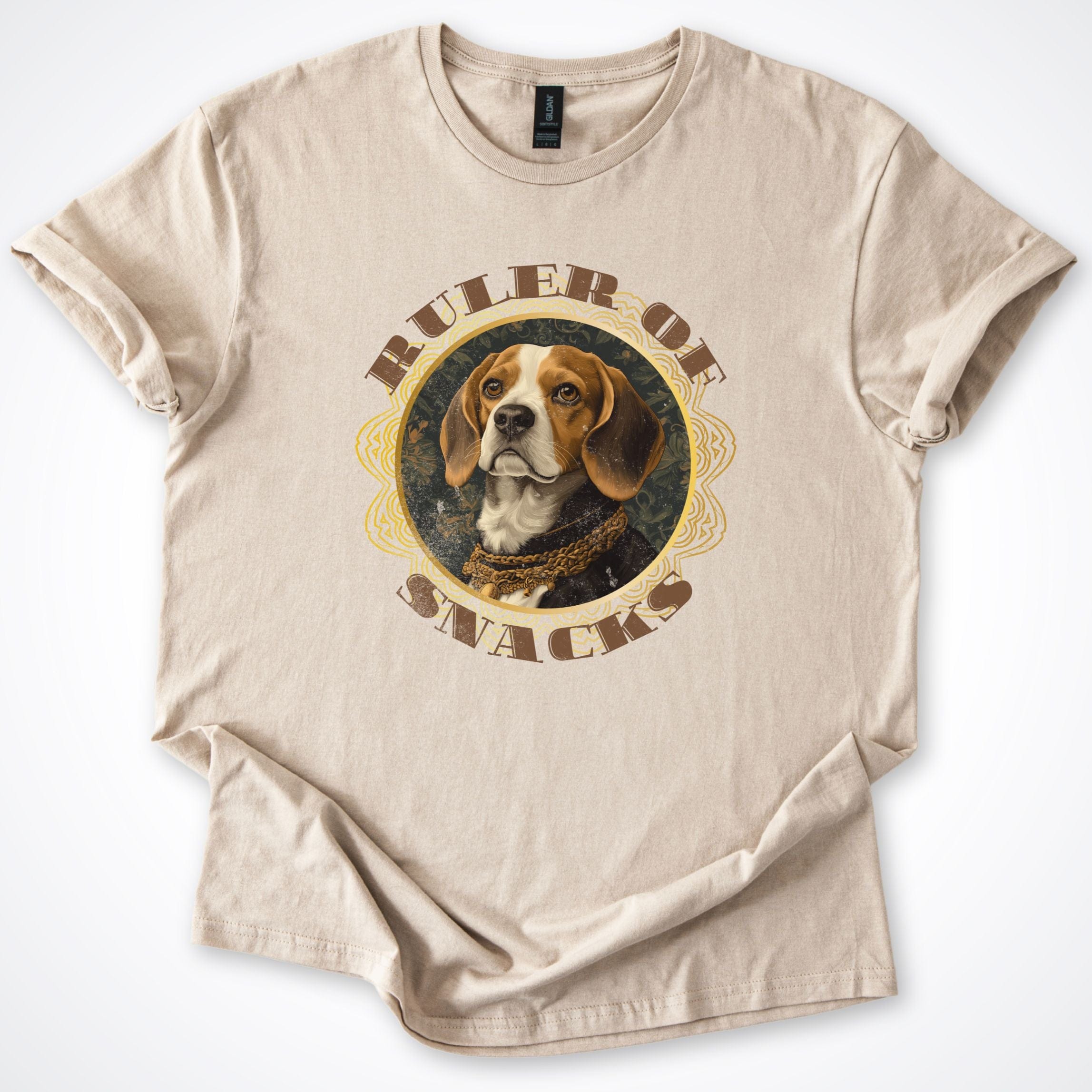 T-Shirt Sand / S Ruler of Snacks Beagle T-Shirt ReallyintoDogs