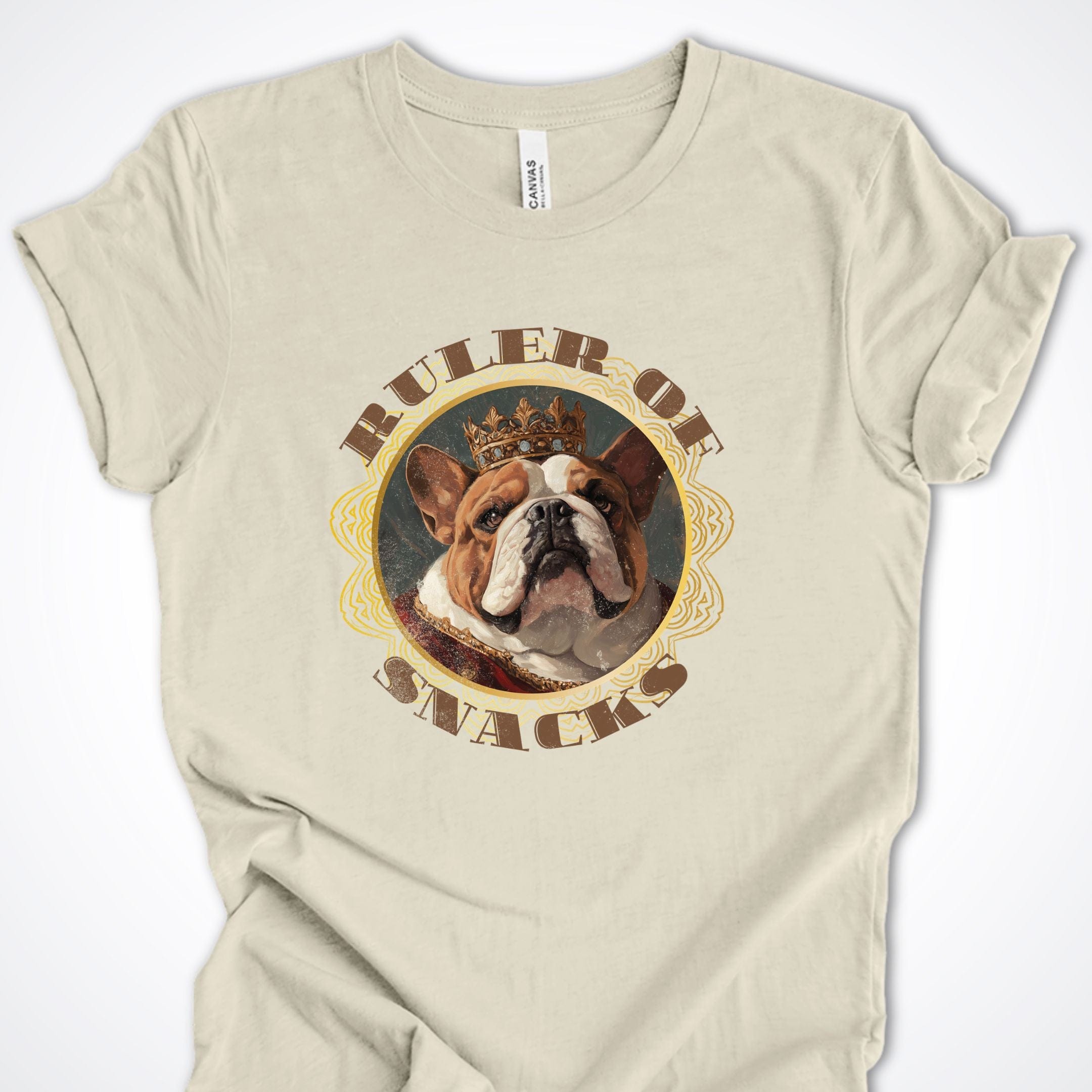 T-Shirt Natural / S Ruler of Snacks Bulldog Premium Unisex T-Shirt ReallyintoDogs