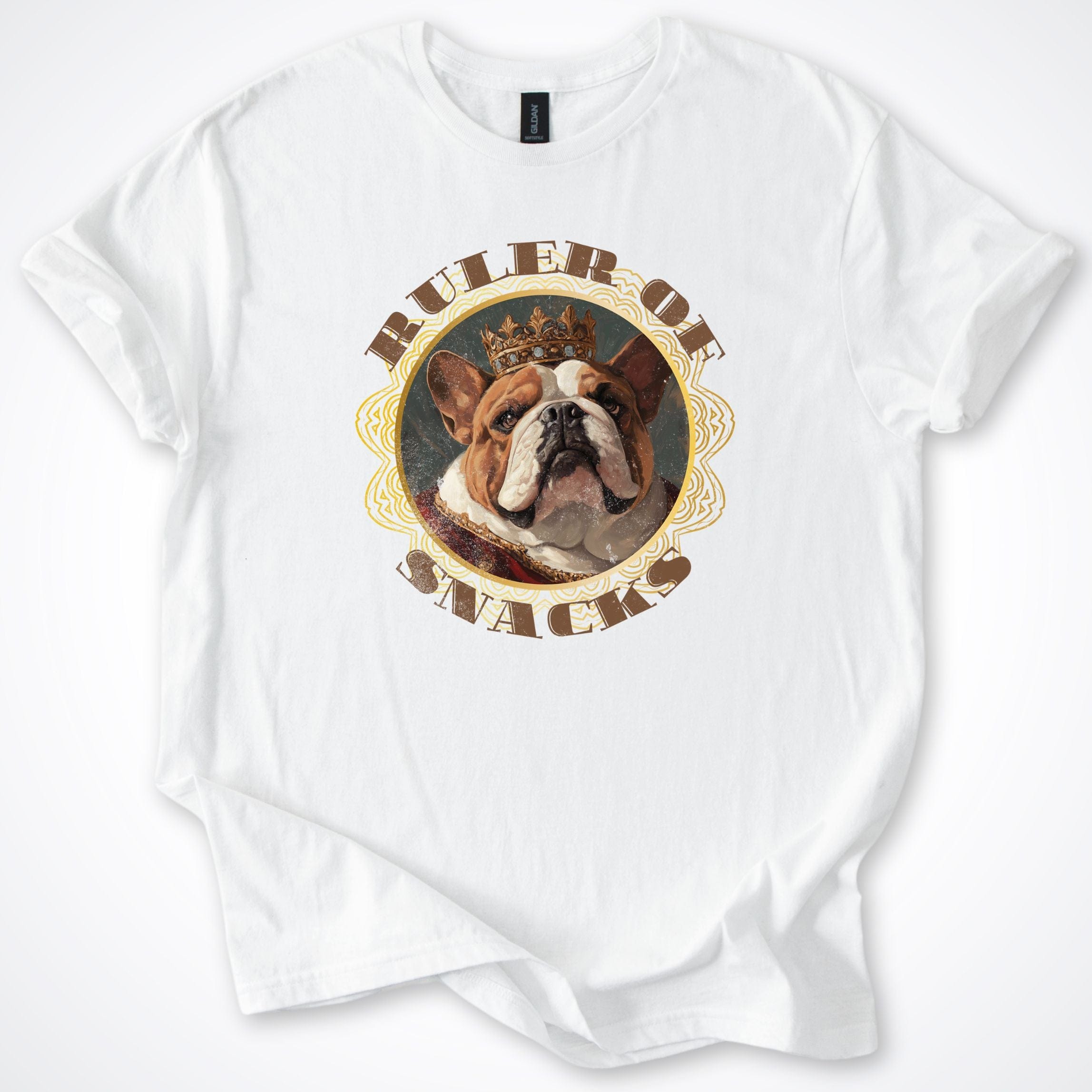 T-Shirt White / S Ruler of Snacks Bulldog T-Shirt ReallyintoDogs