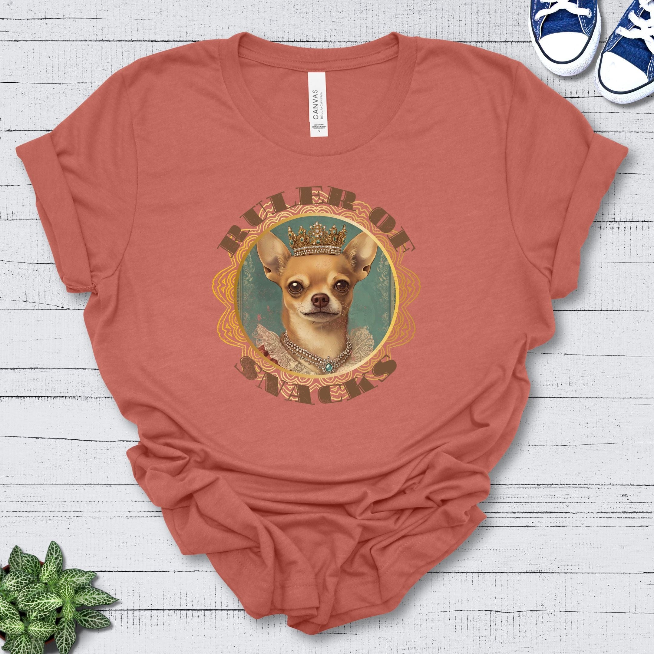 T-Shirt Heather Clay / S Ruler of Snacks Chihuahua Premium Unisex T-Shirt --reallyintothat