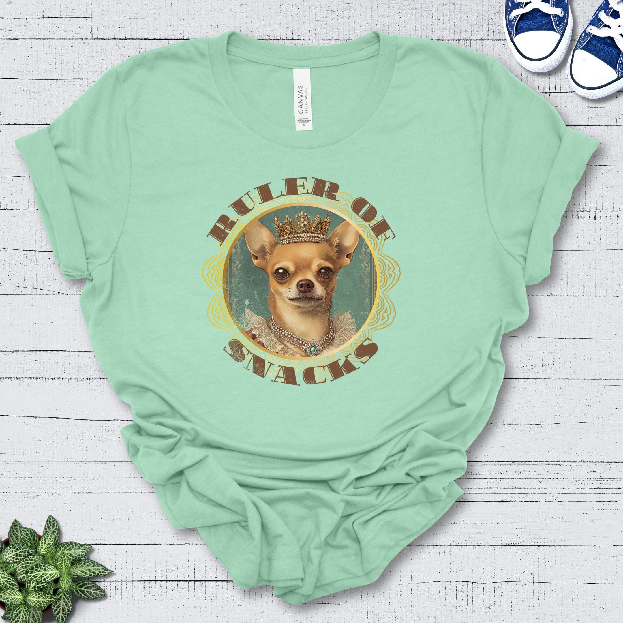 T-Shirt Heather Mint / S Ruler of Snacks Chihuahua Premium Unisex T-Shirt --reallyintothat