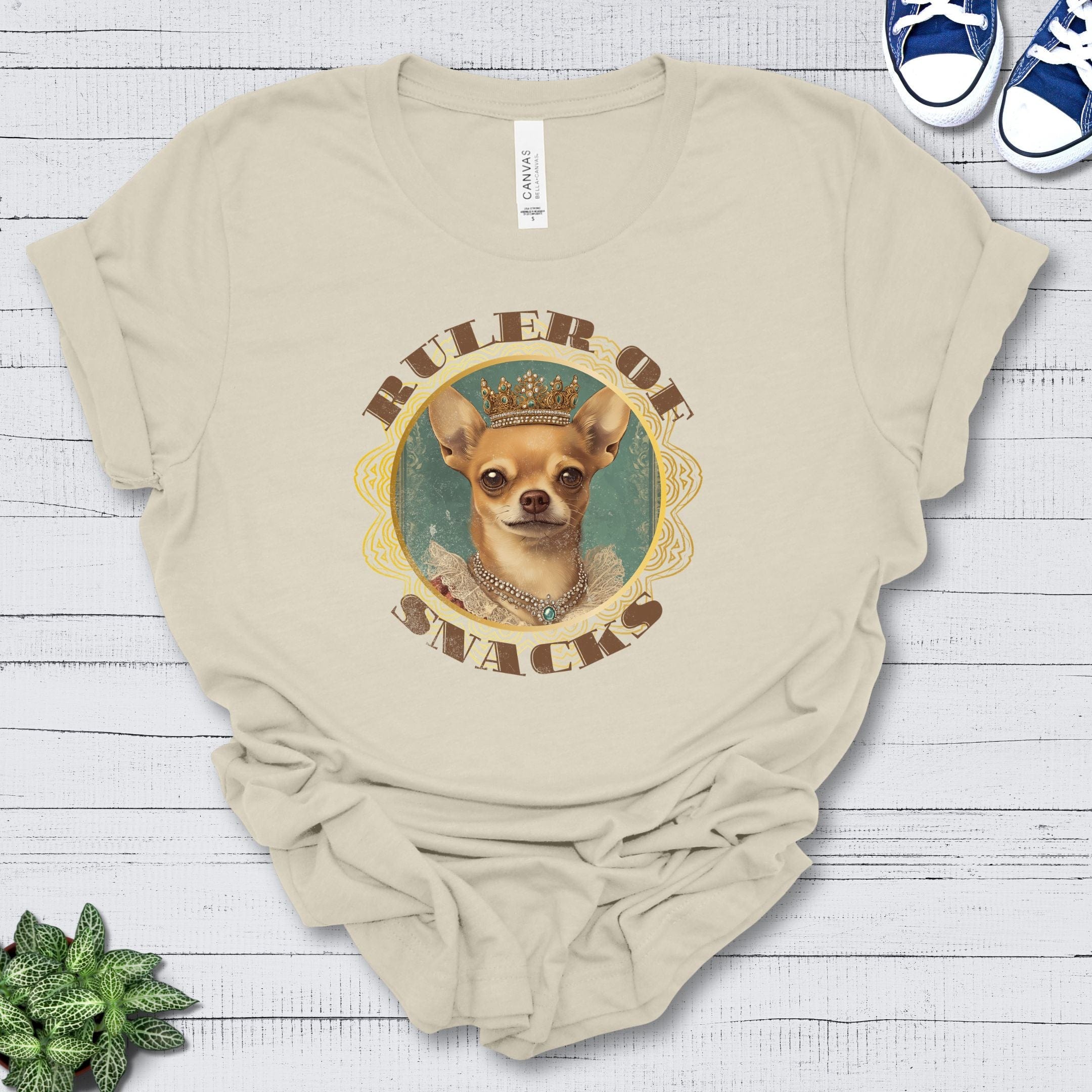 T-Shirt Natural / S Ruler of Snacks Chihuahua Premium Unisex T-Shirt --reallyintothat