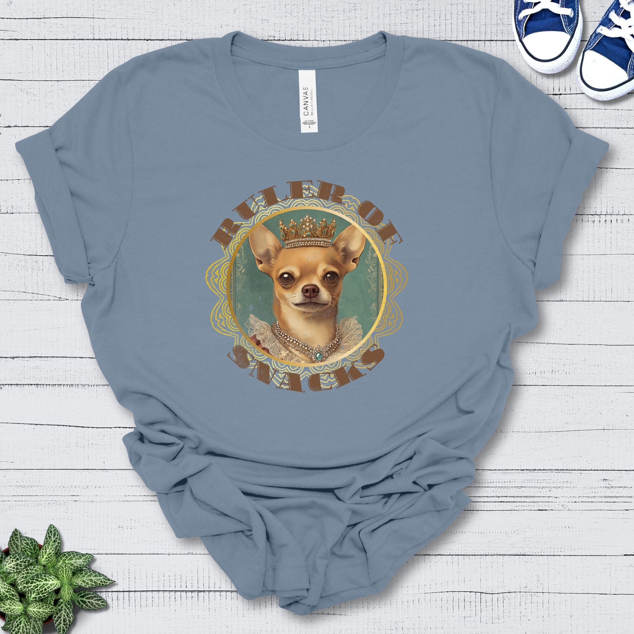 T-Shirt Steel Blue / S Ruler of Snacks Chihuahua Premium Unisex T-Shirt --reallyintothat