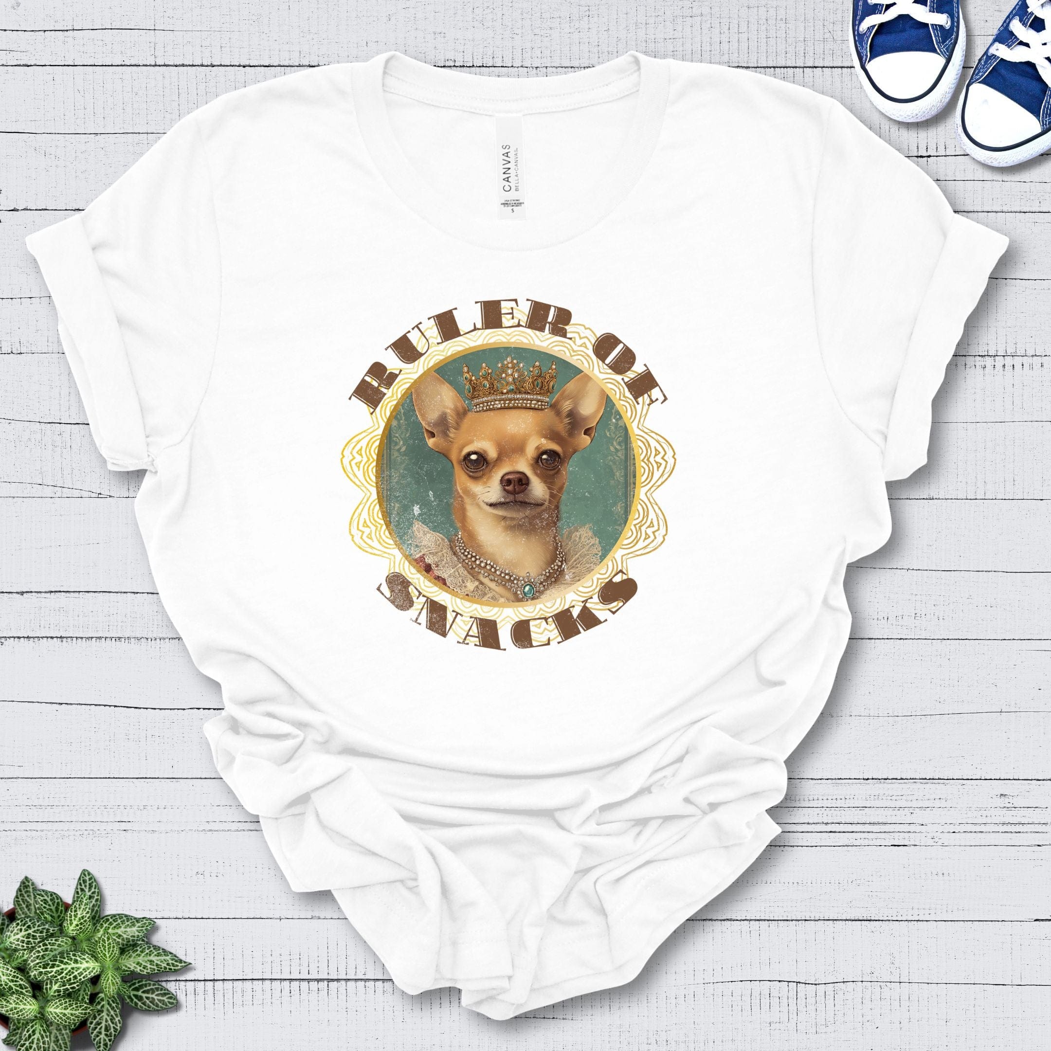 T-Shirt White / S Ruler of Snacks Chihuahua Premium Unisex T-Shirt --reallyintothat