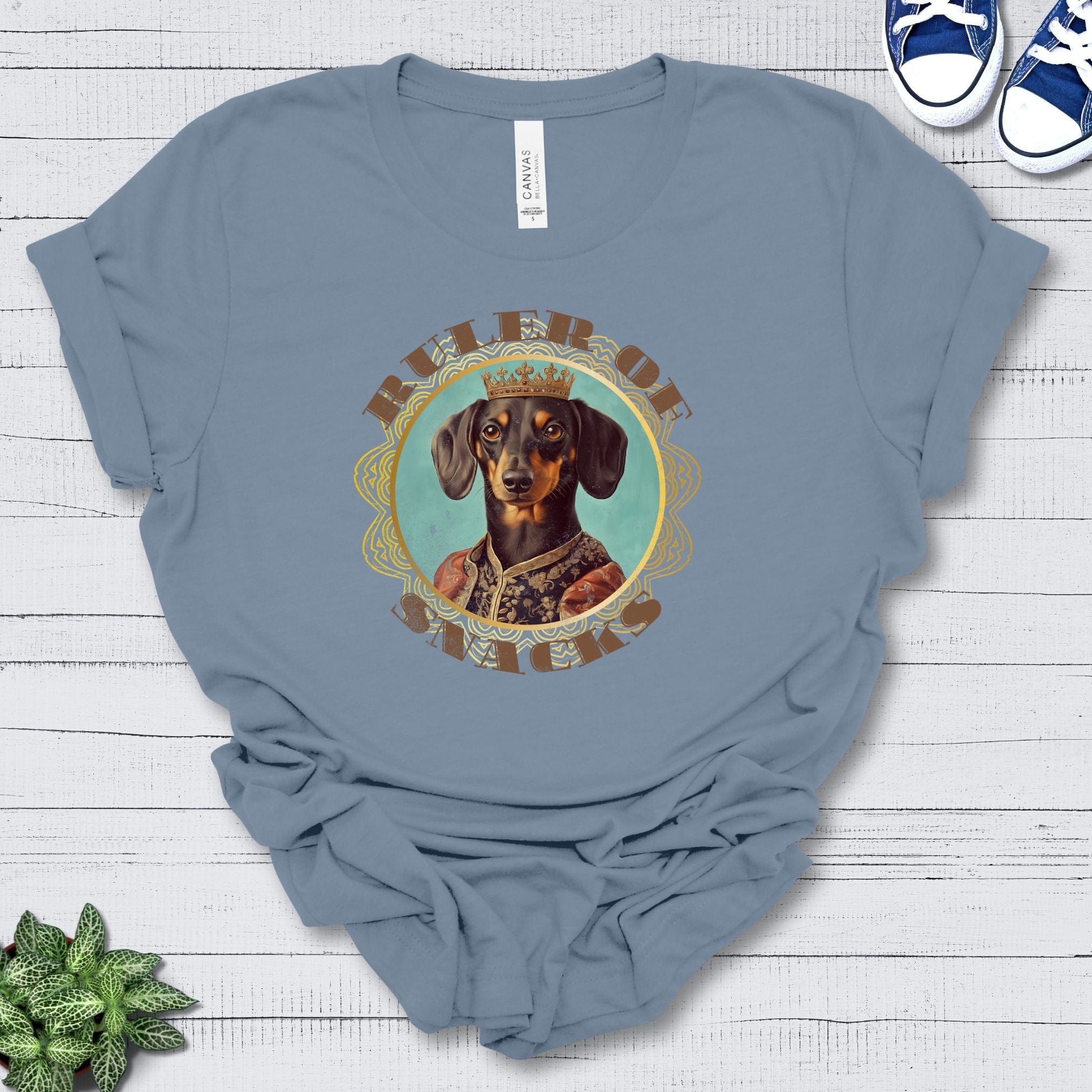 T-Shirt Steel Blue / S Ruler of Snacks Dachshund Premium Unisex T-Shirt --reallyintothat