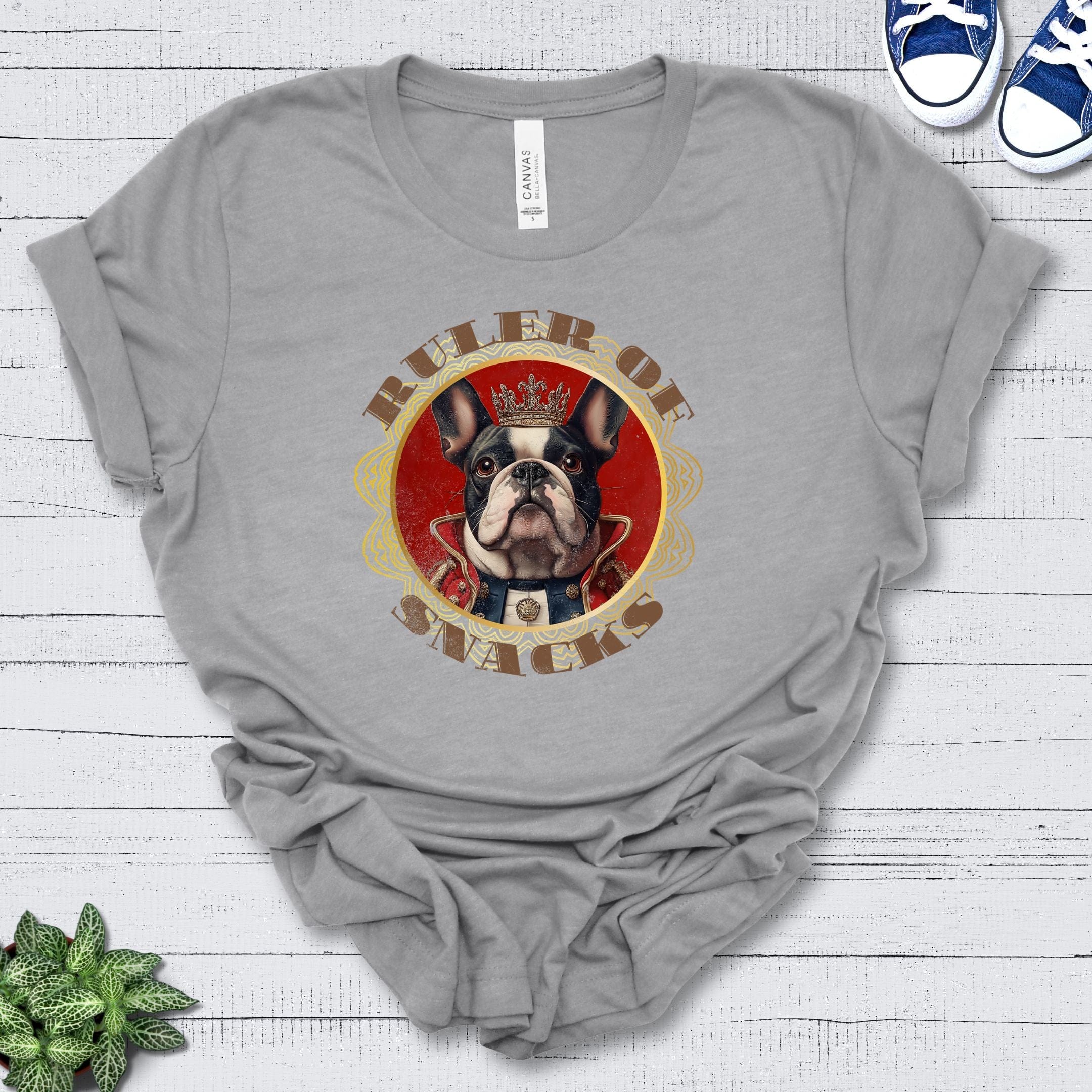 T-Shirt Athletic Heather / S Ruler of Snacks French Bulldog Premium Unisex T-Shirt --reallyintothat