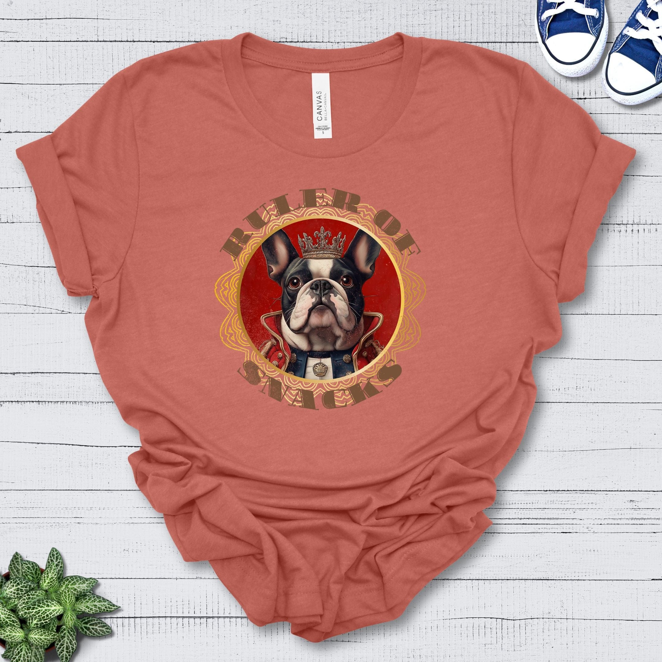 T-Shirt Heather Clay / S Ruler of Snacks French Bulldog Premium Unisex T-Shirt --reallyintothat